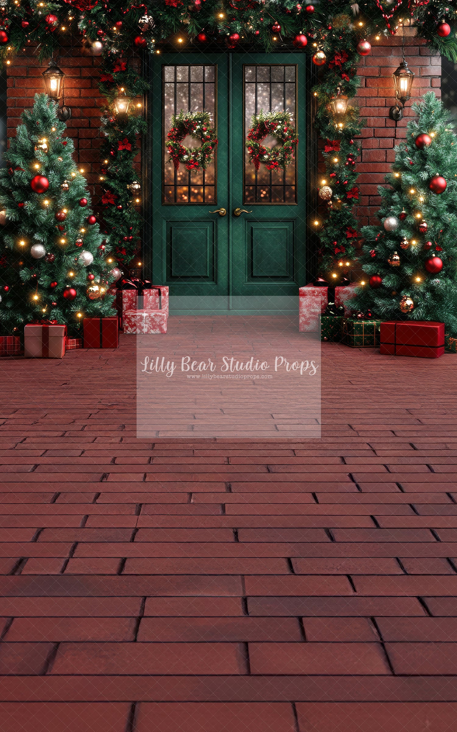 Christmas Brick Porch - Sweep Option