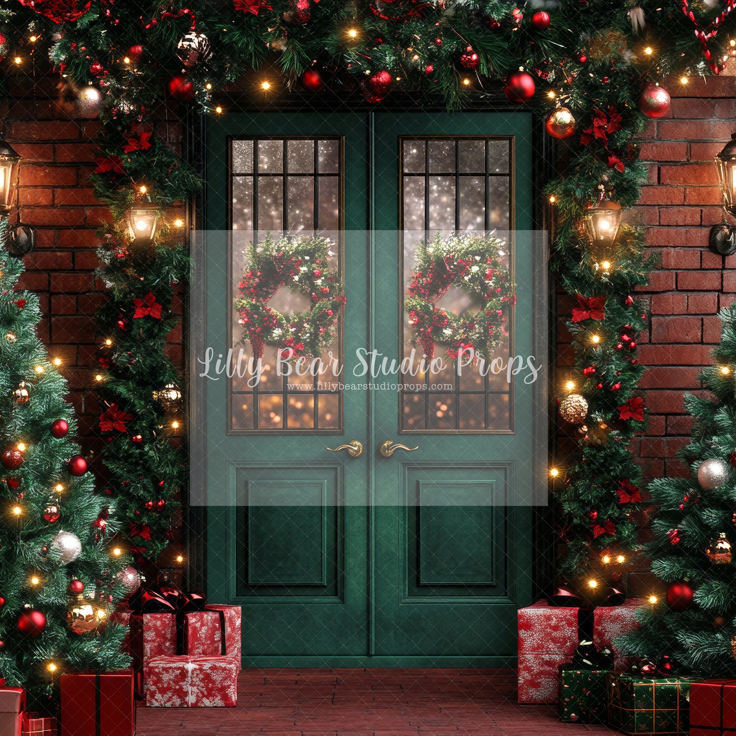 Christmas Brick Porch - Sweep Option