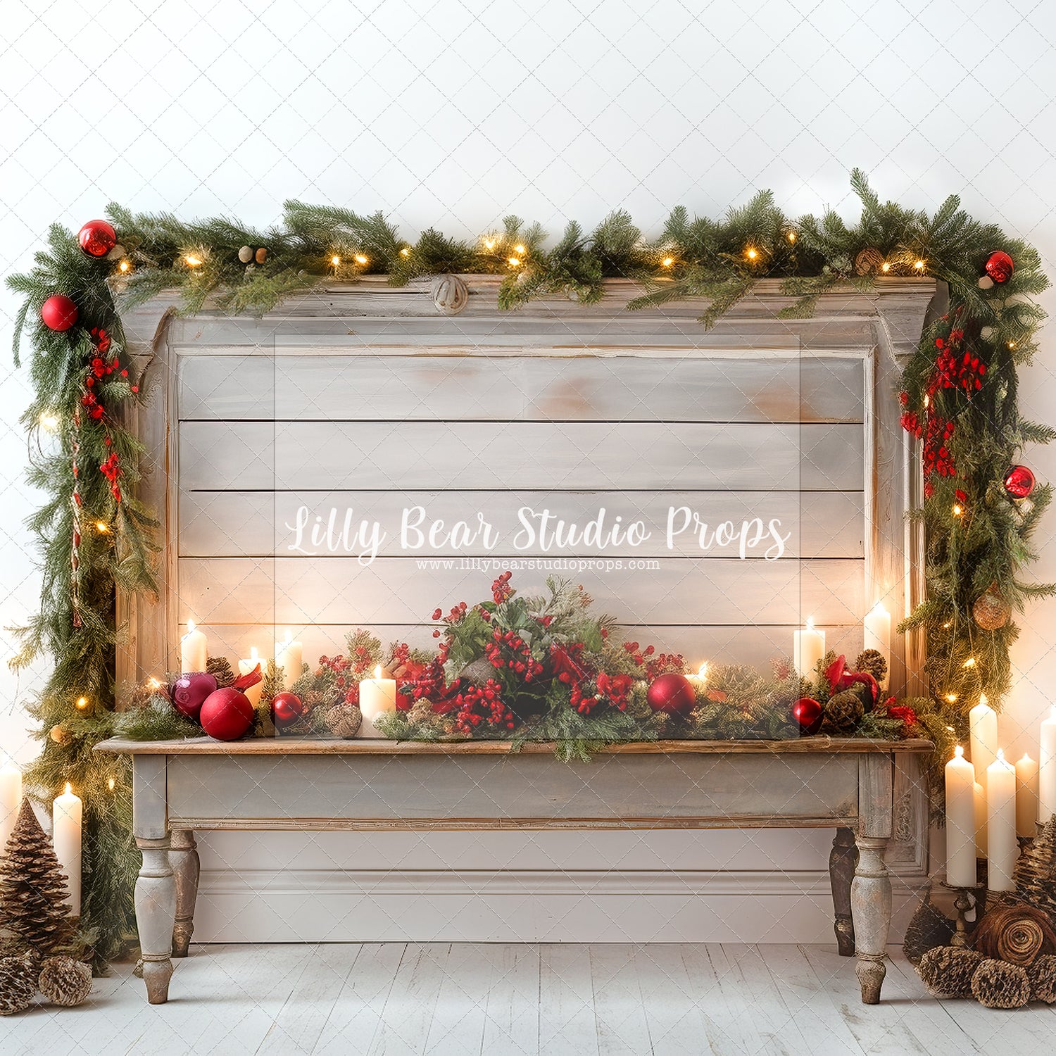 Christmas Cranberries Headboard