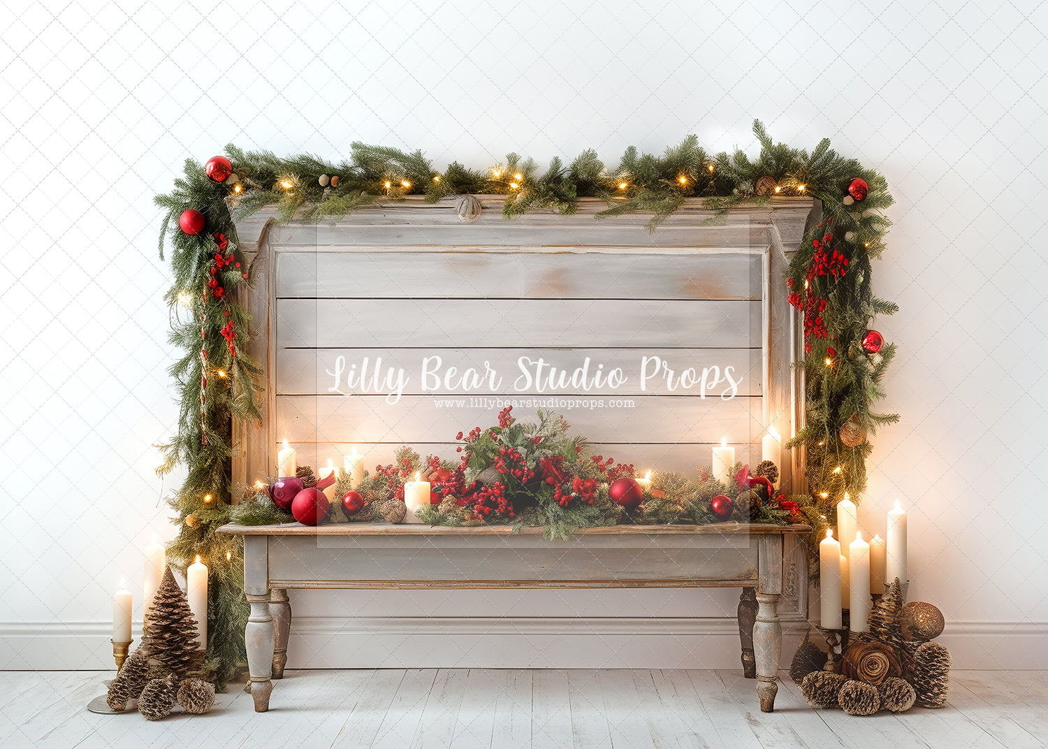 Christmas Cranberries Headboard