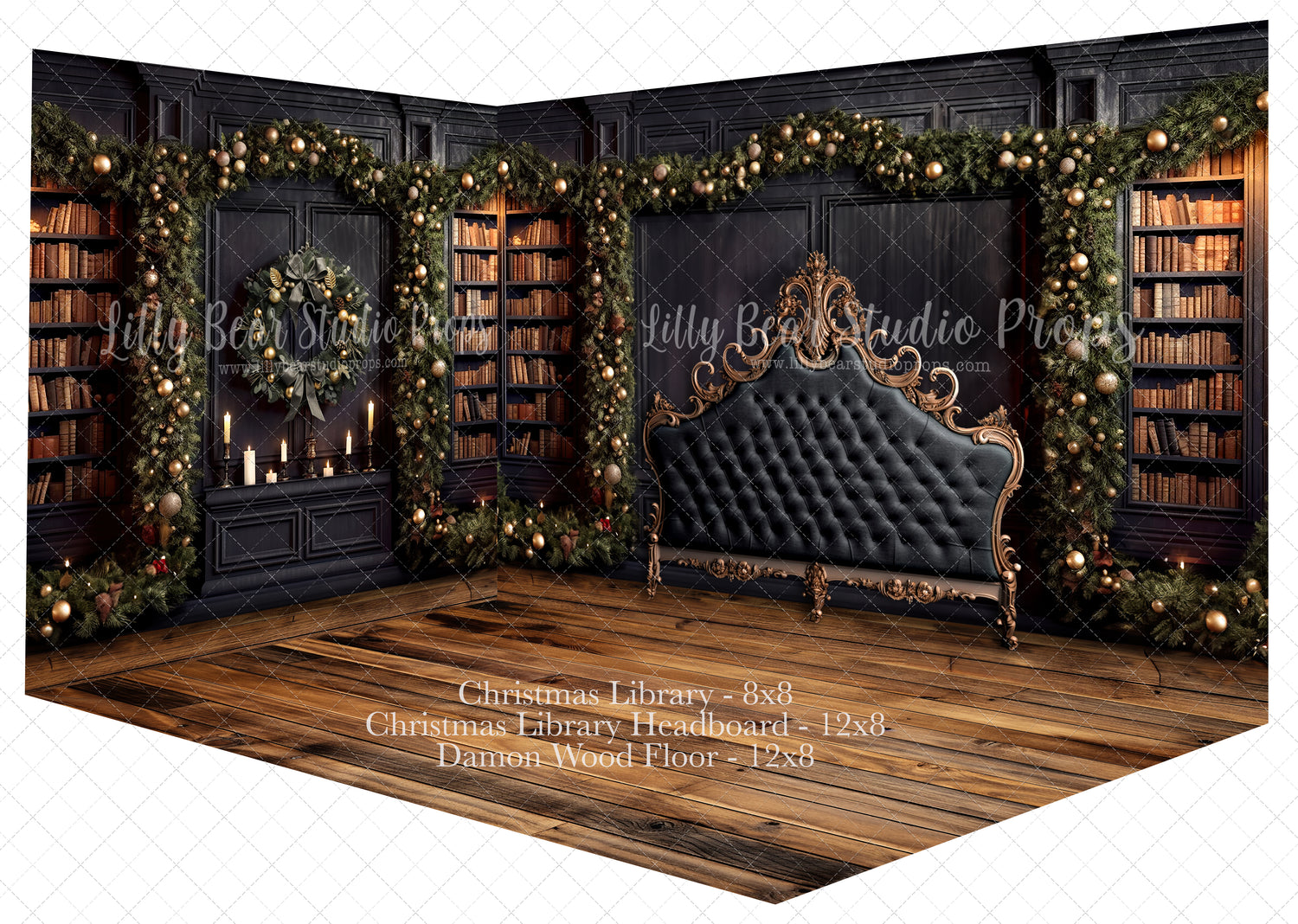 Christmas Headboard Book Room