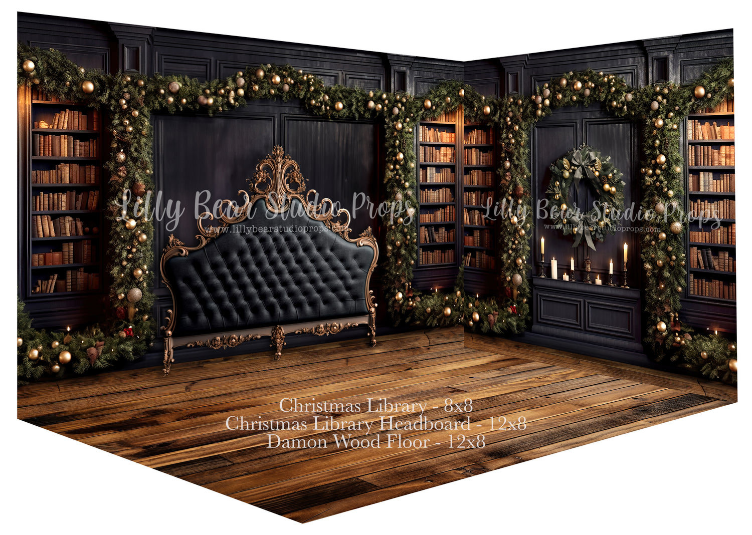 Christmas Headboard Book Room