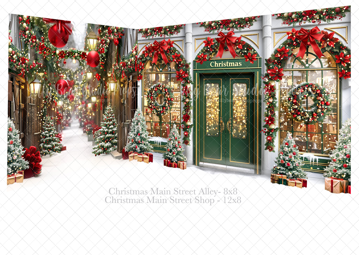 Christmas Main Street & Alley - 2pc Room
