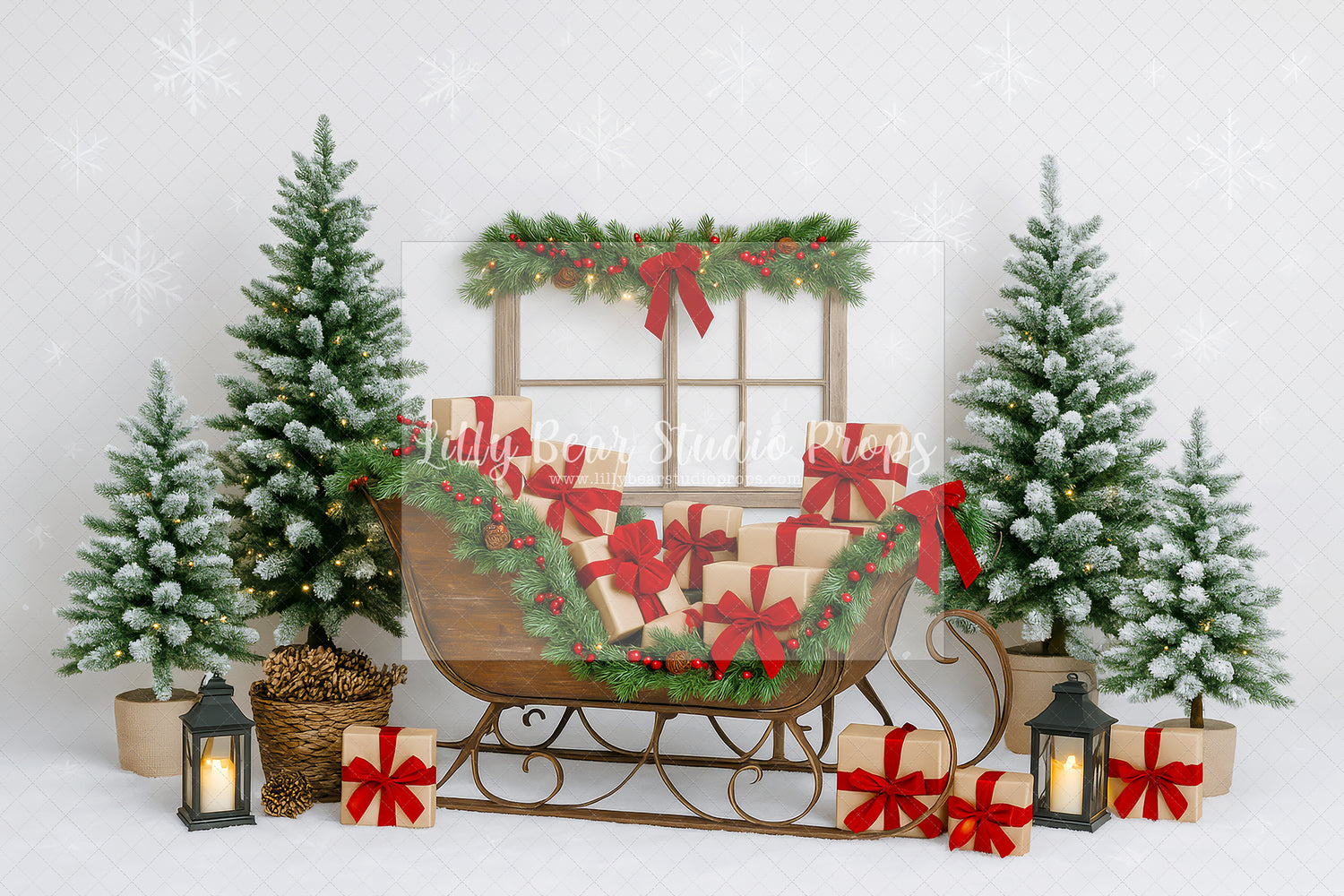 Christmas Sled with Gifts