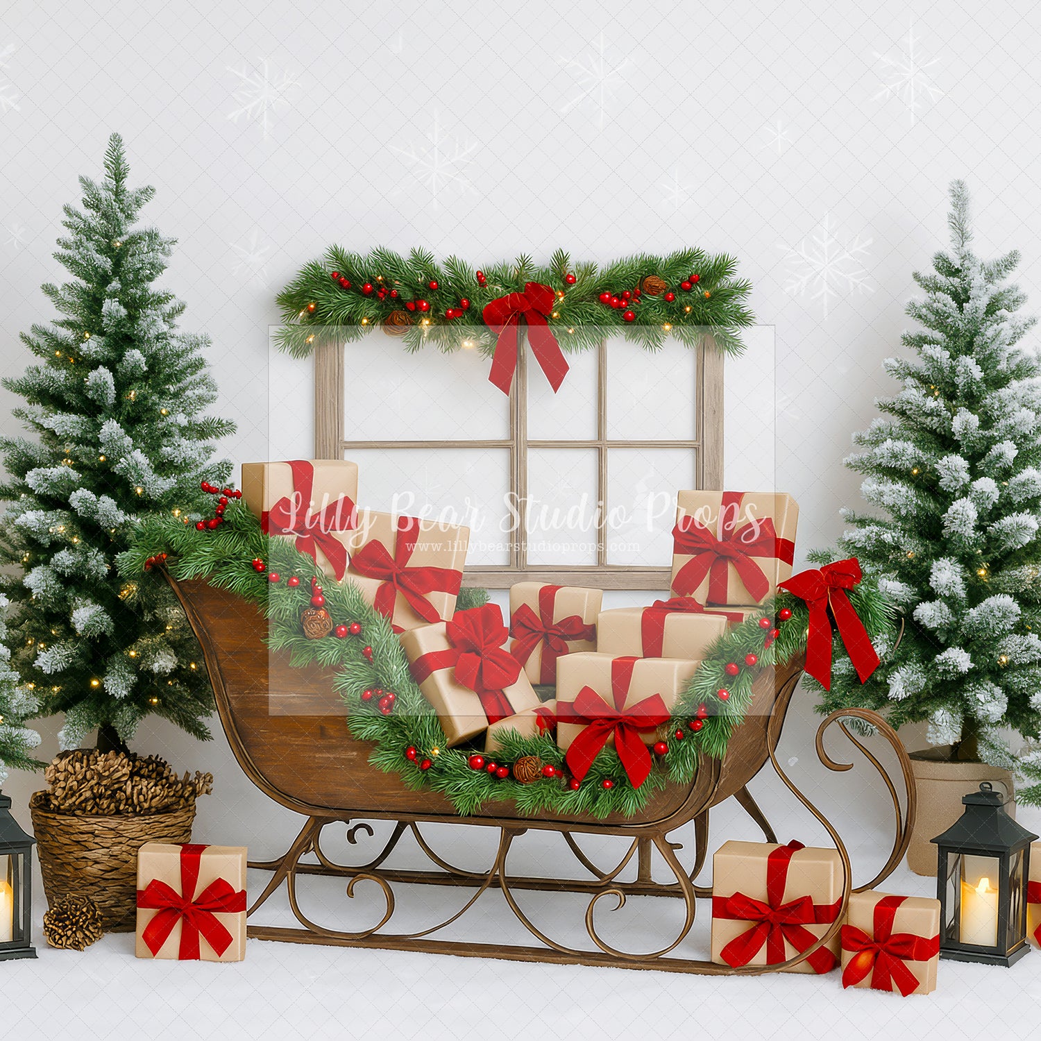 Christmas Sled with Gifts