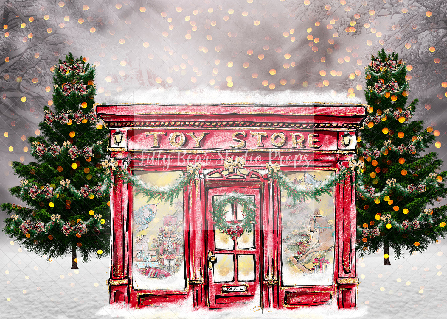 Christmas Toy Store in the Woods