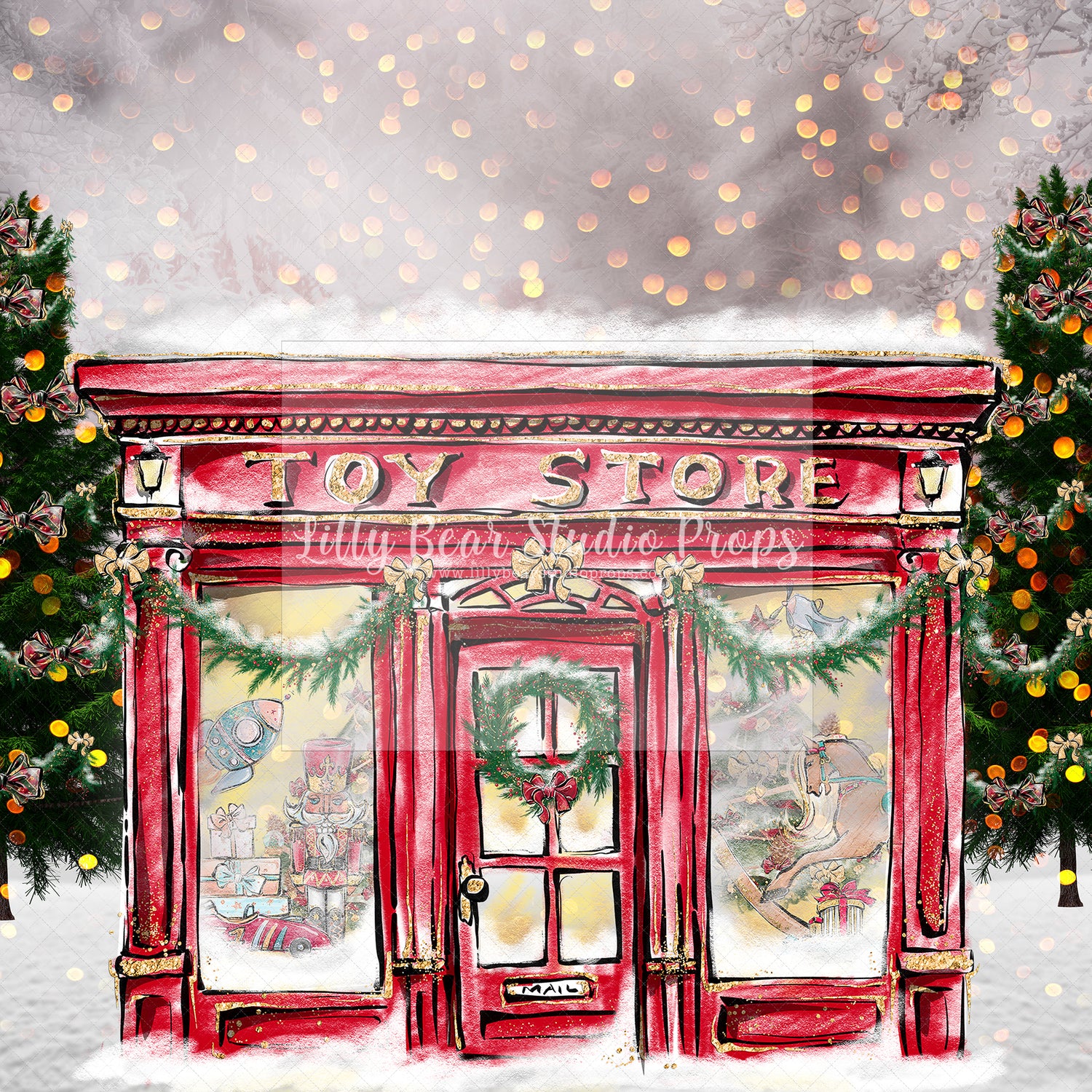 Christmas Toy Store in the Woods
