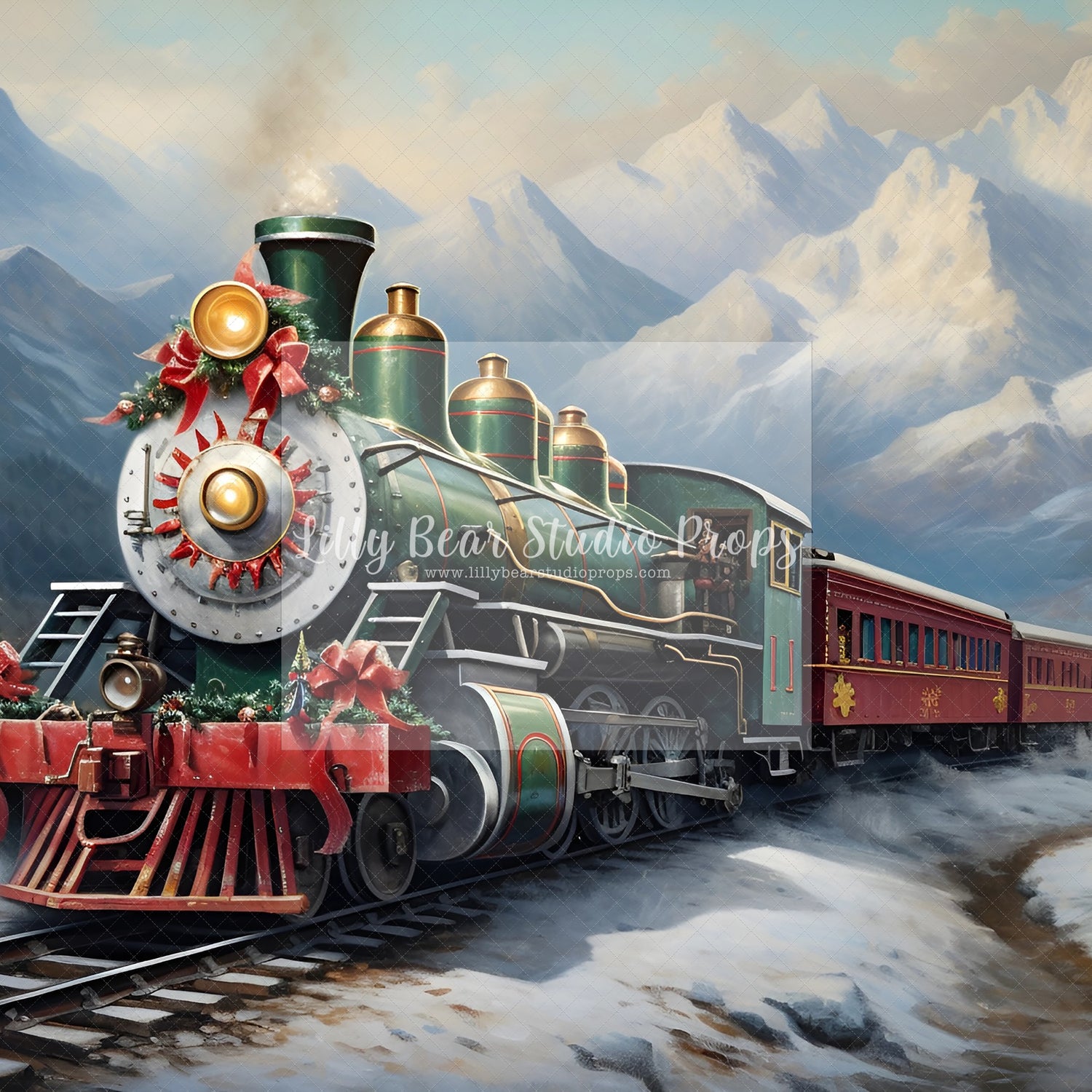 Christmas Train in Mountains