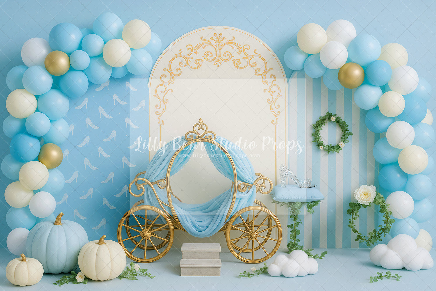 Cinderella Blue Gold Carriage