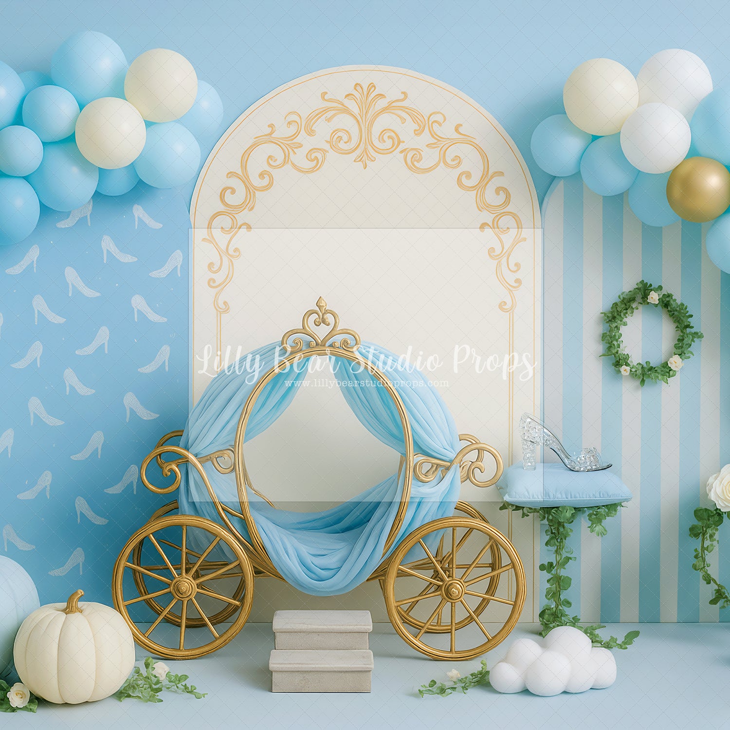 Cinderella Blue Gold Carriage