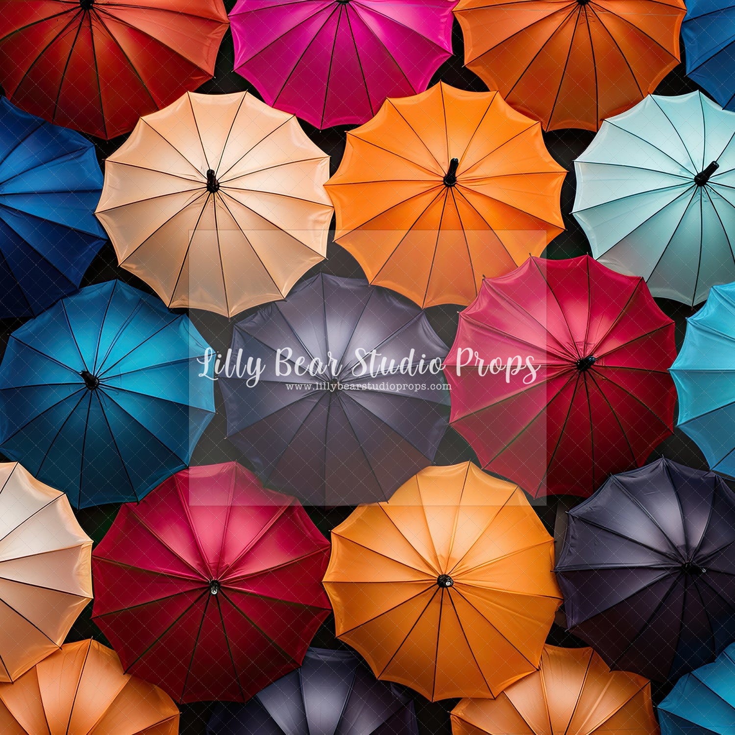 Colourful Umbrella Wall