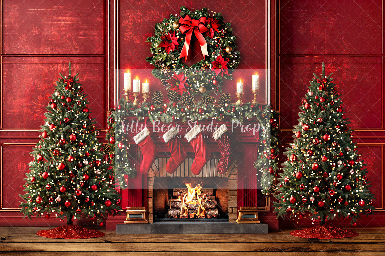 Cosy Red Christmas Room