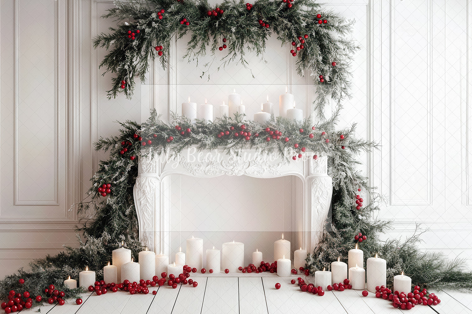 Cranberry Christmas Fireplace