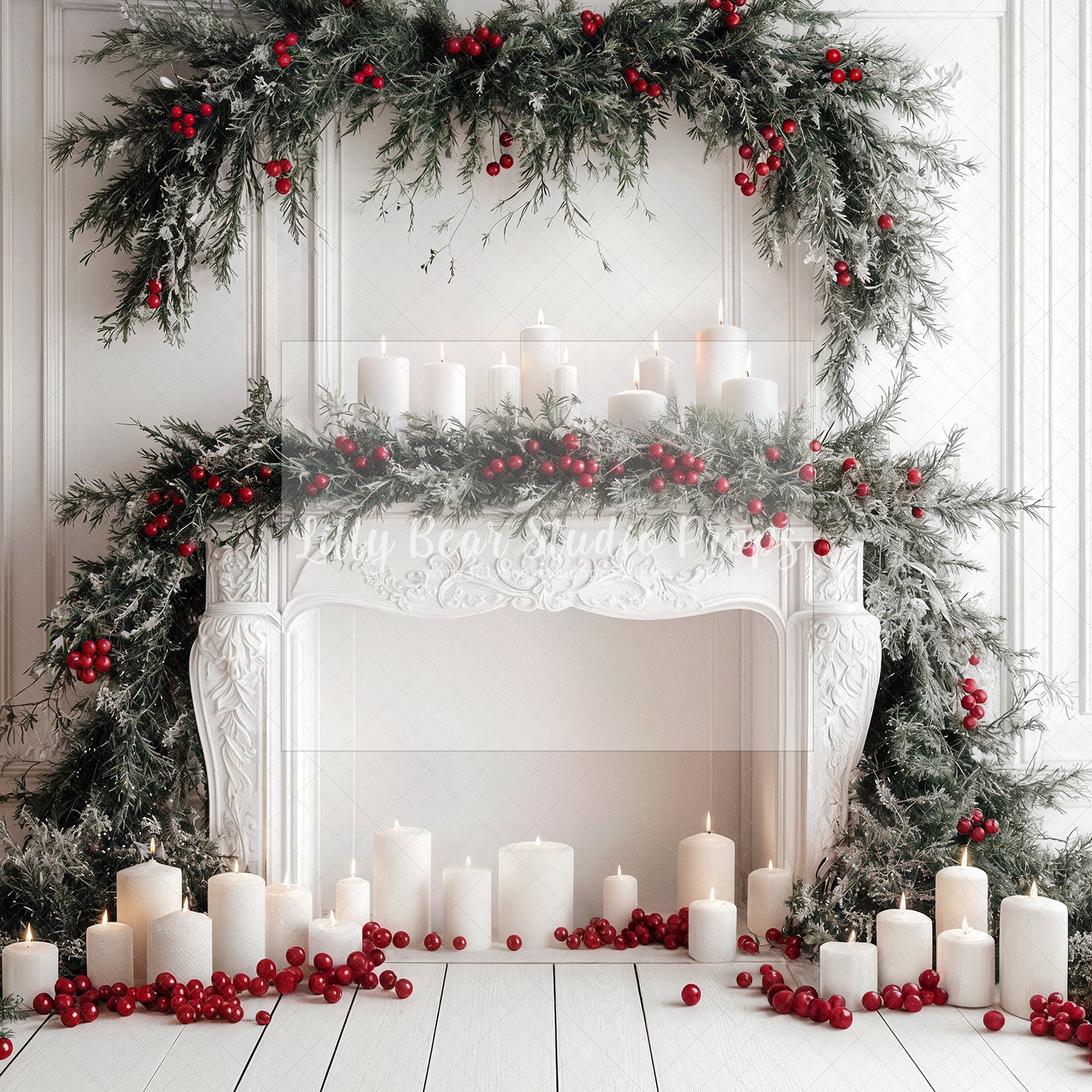 Cranberry Christmas Fireplace