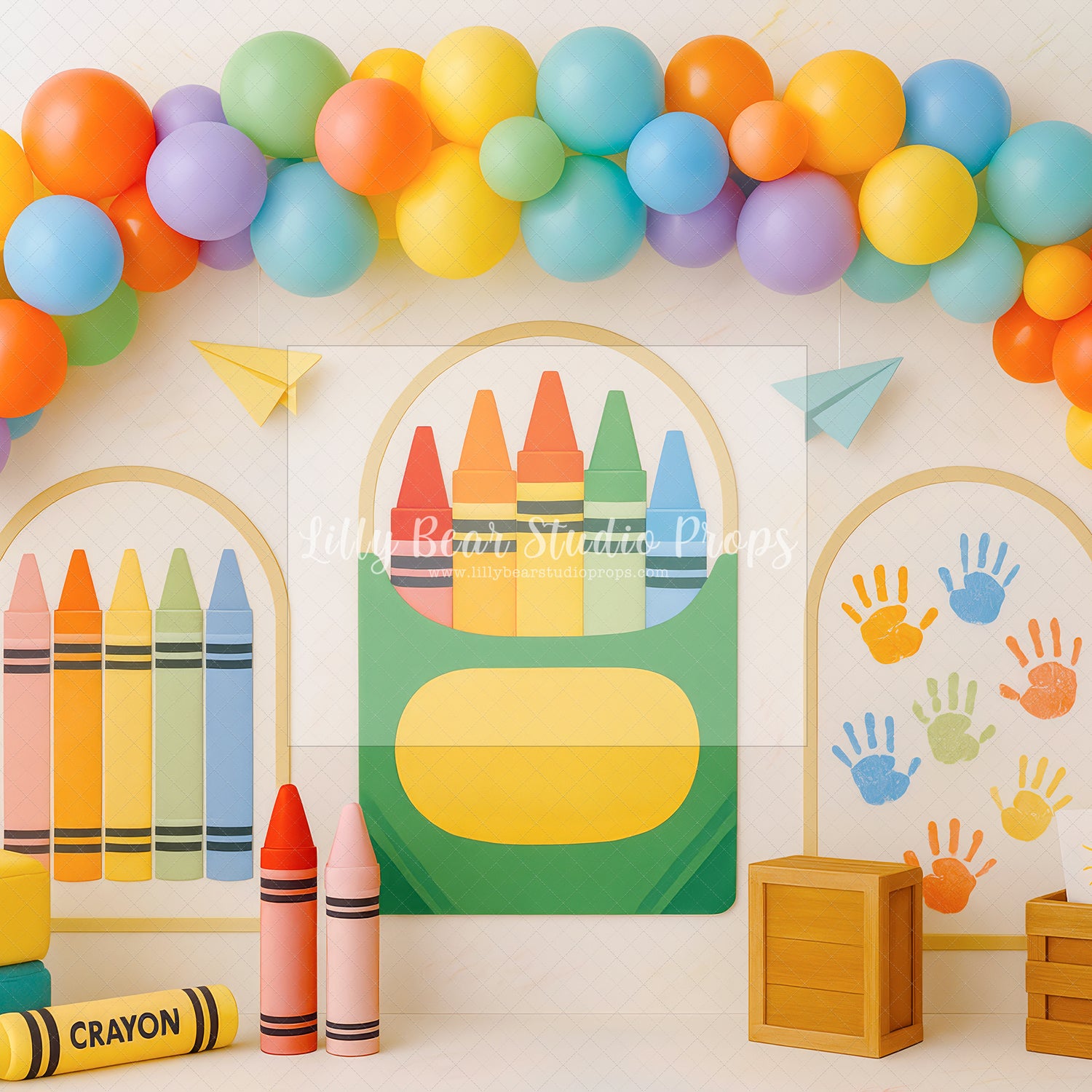 Crayons and Handprints