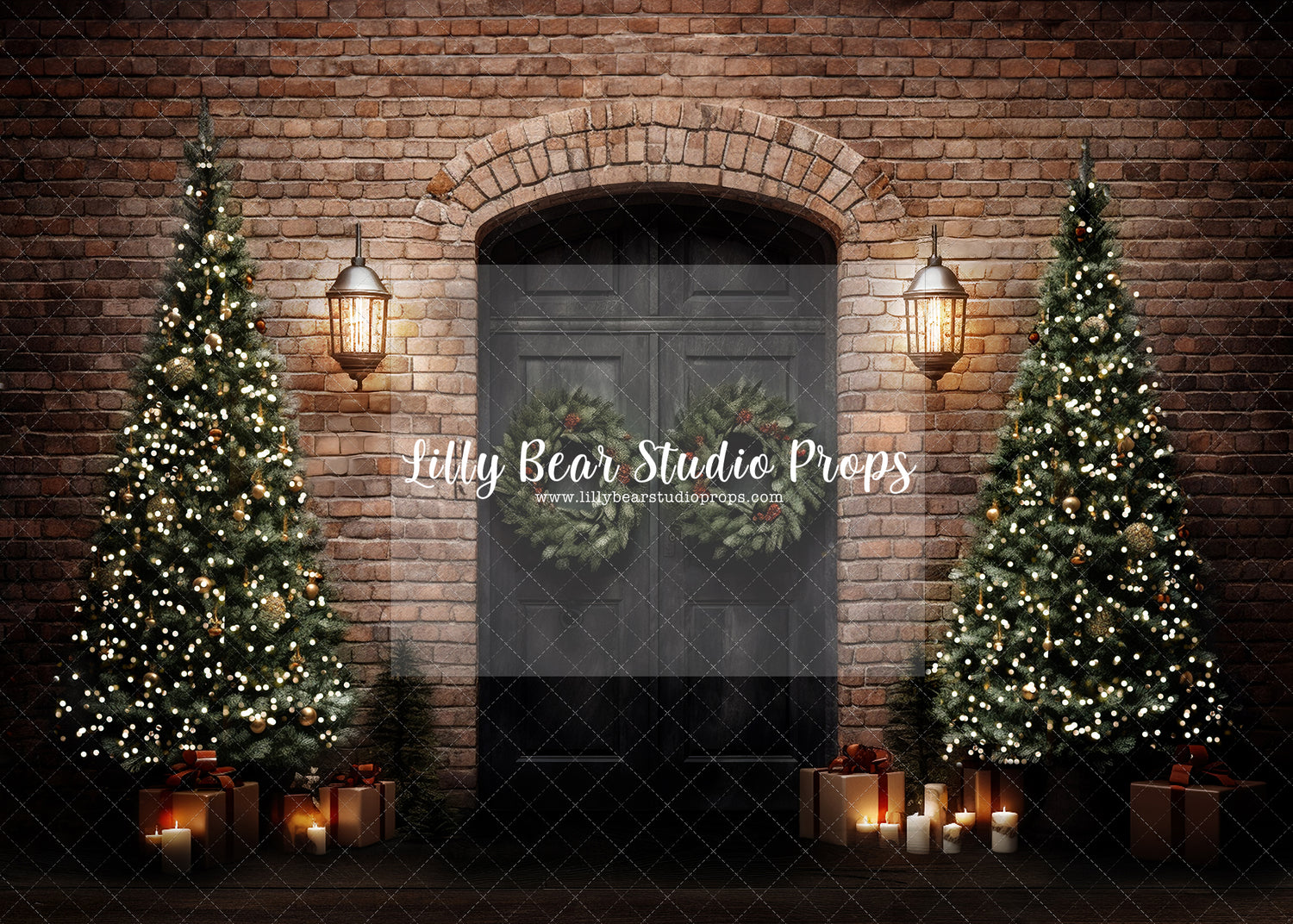 Dark Christmas Door
