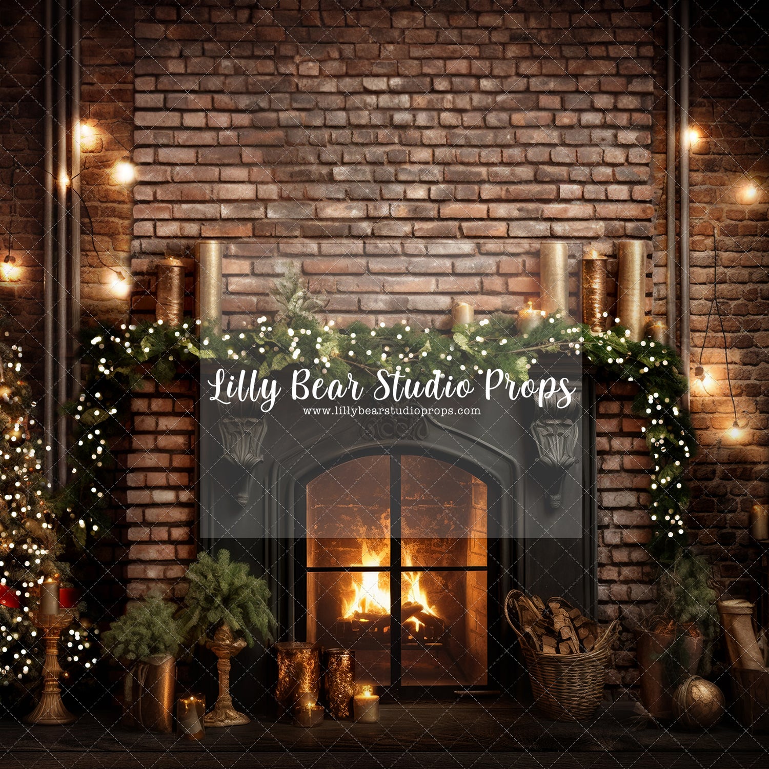 Dark Christmas Fireplace