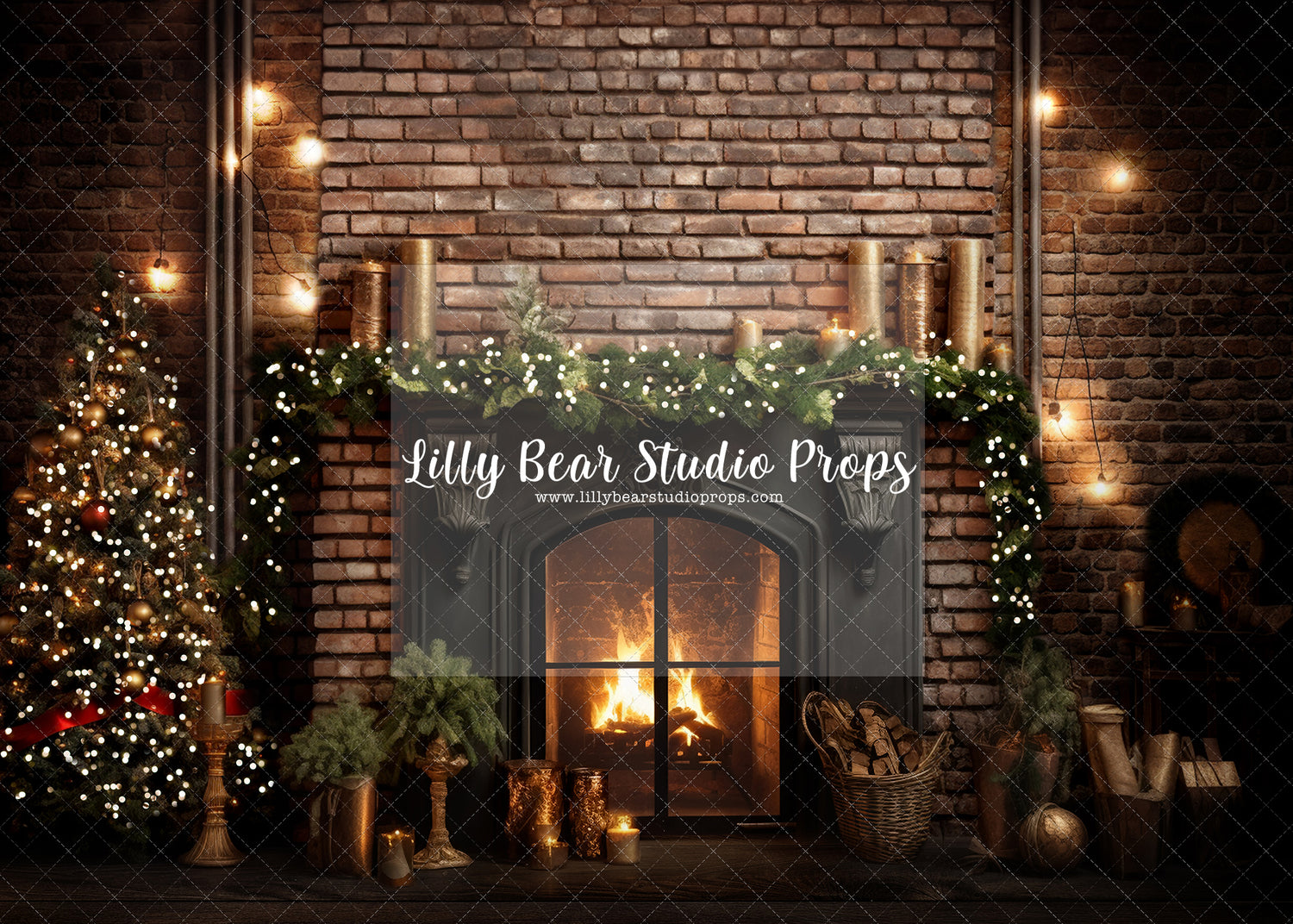 Dark Christmas Fireplace