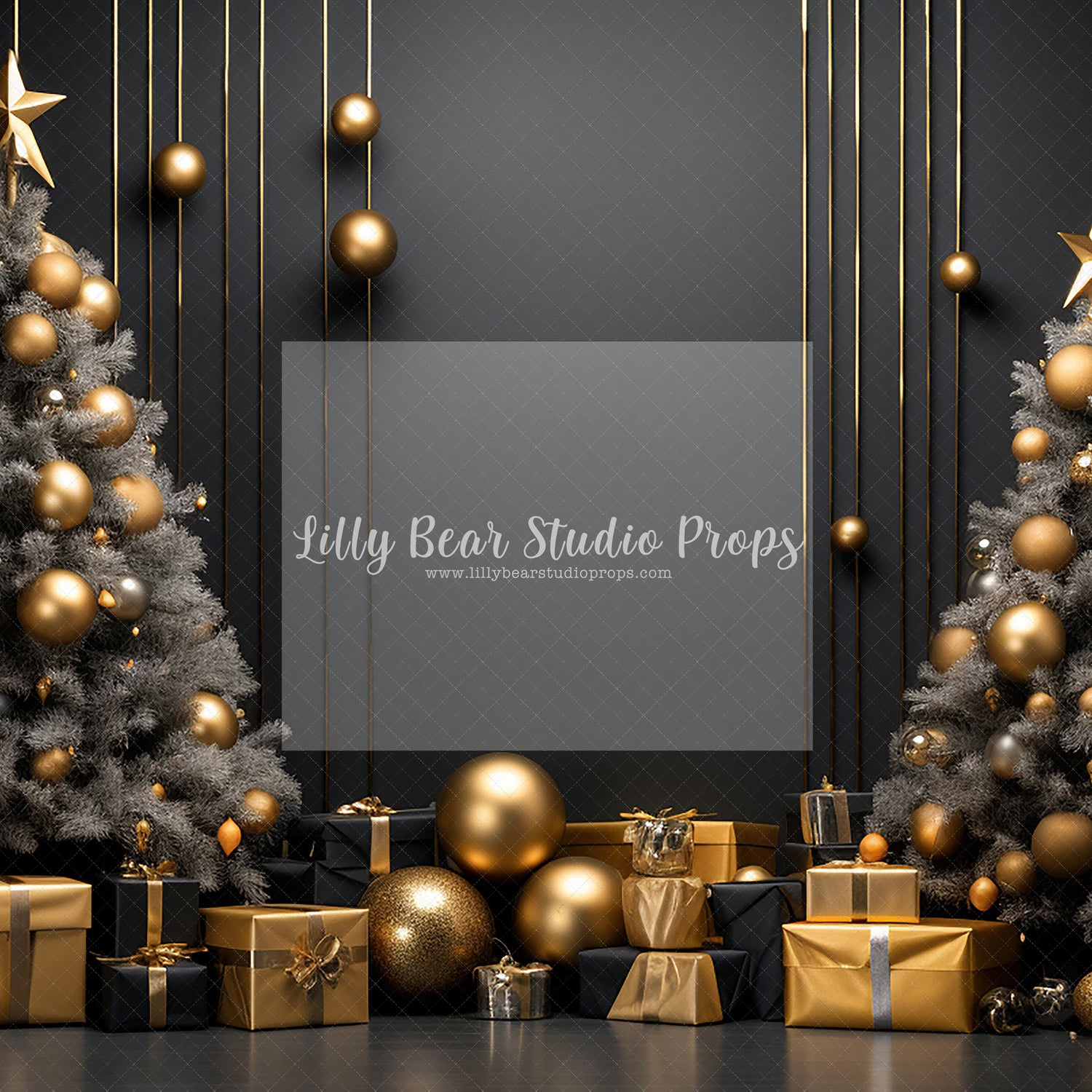 Dark Christmas Gold Elegance - Sweep Option