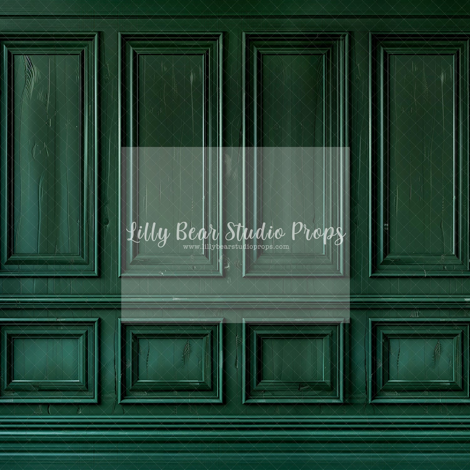 Dark Emerald Wainscoting - Tester