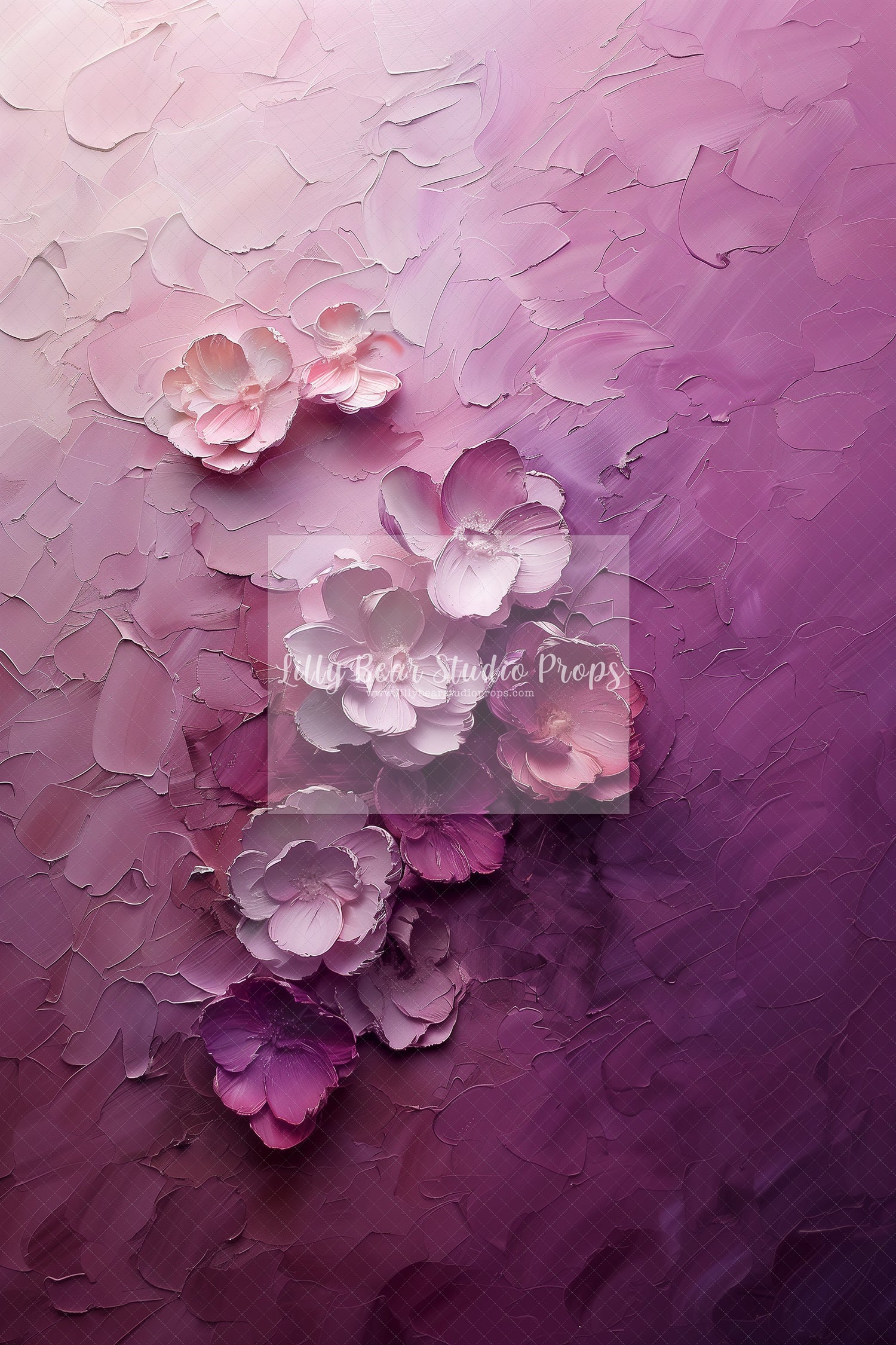 Dark Fuchsia Plaster Florals-Sweep Options
