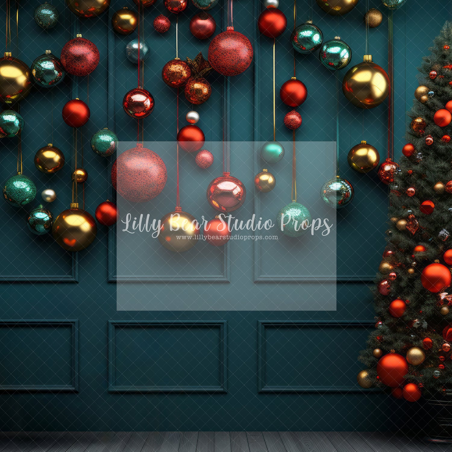 Deep Green Hanging Christmas Balls