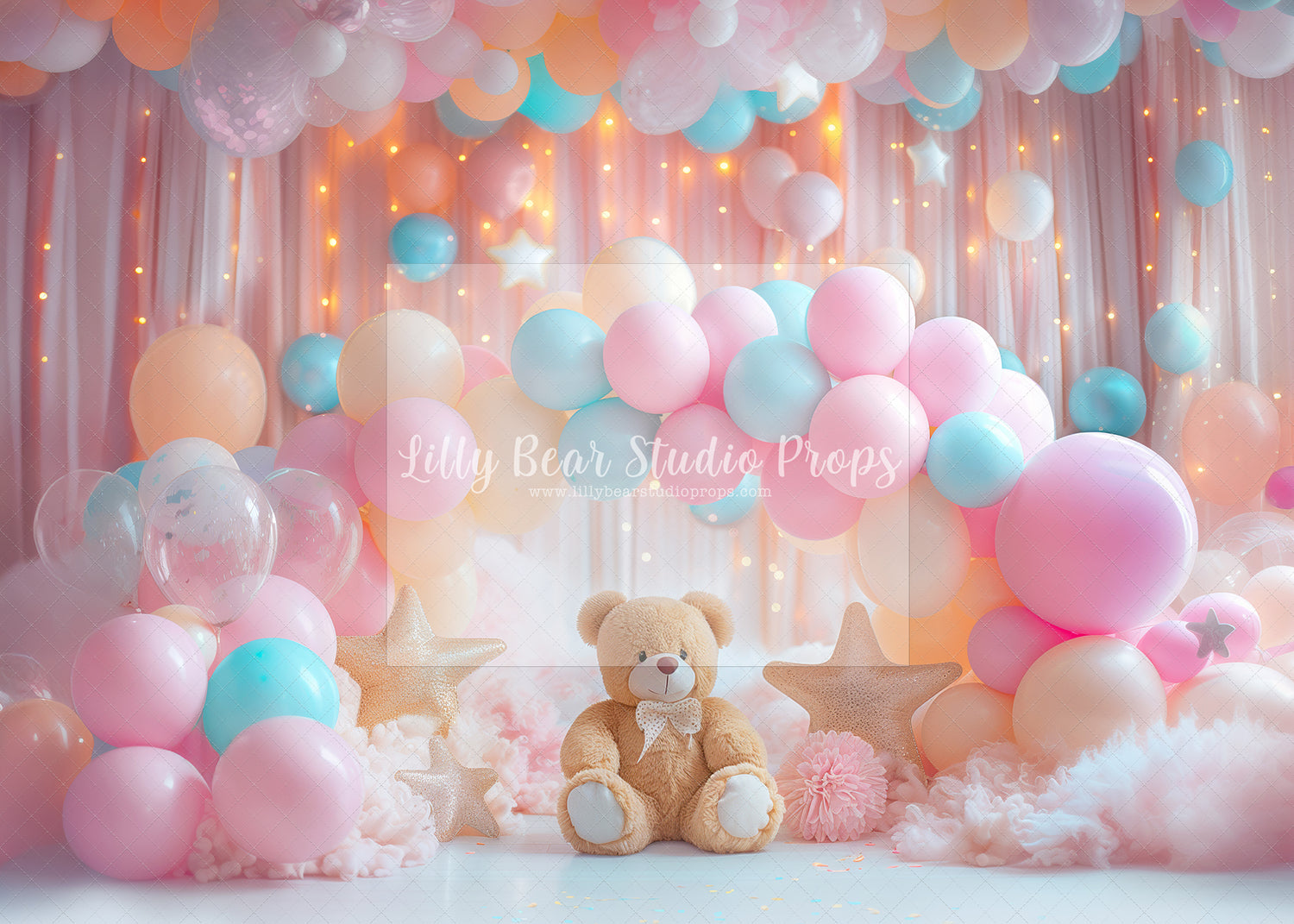 Dreamy Teddy & Stars Balloons