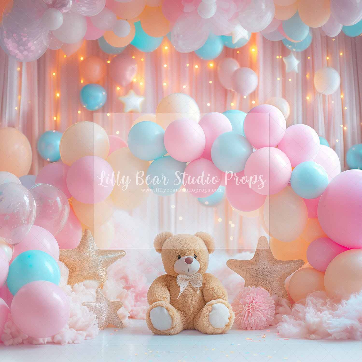 Dreamy Teddy & Stars Balloons
