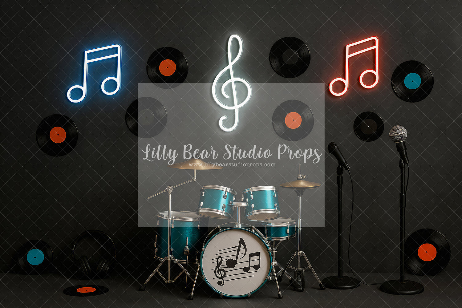 Drums and Music Notes