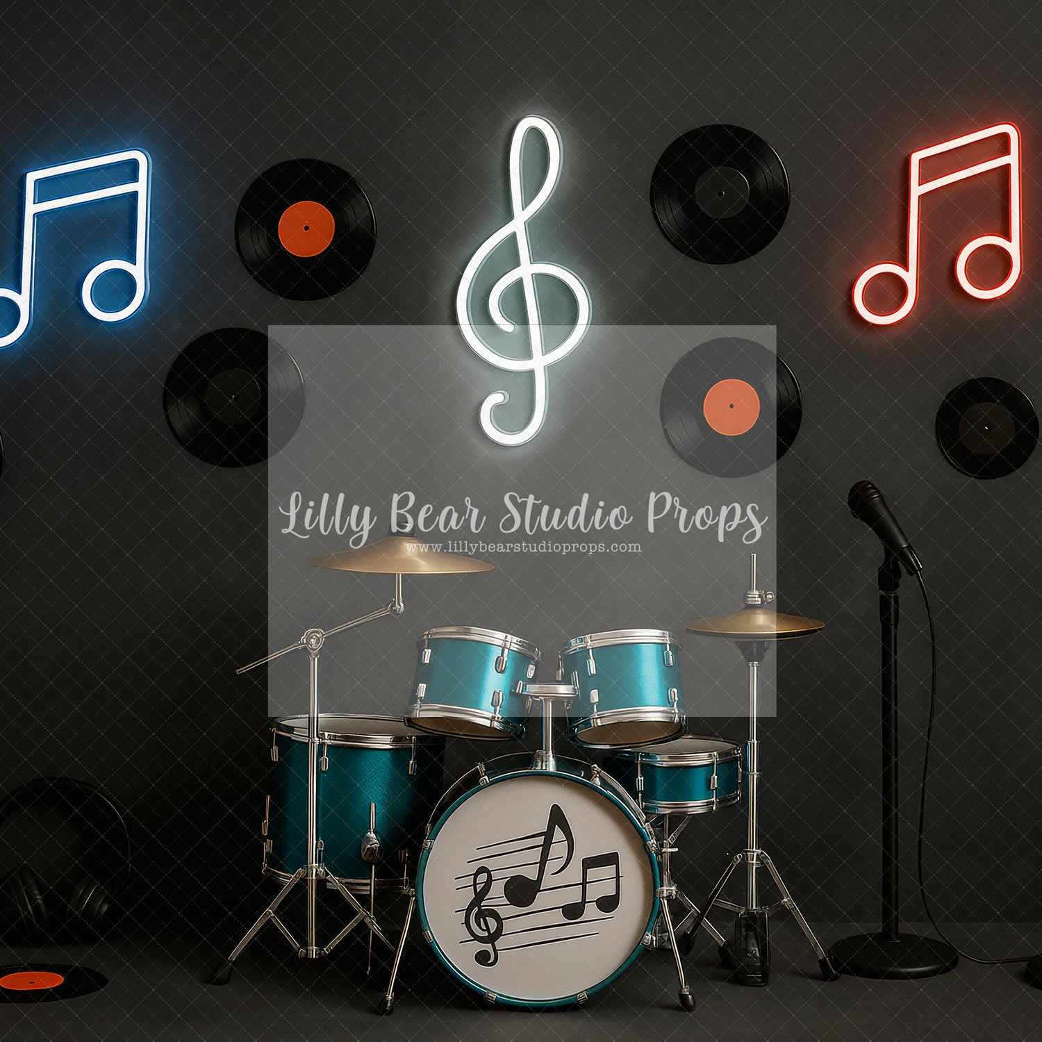 Drums and Music Notes
