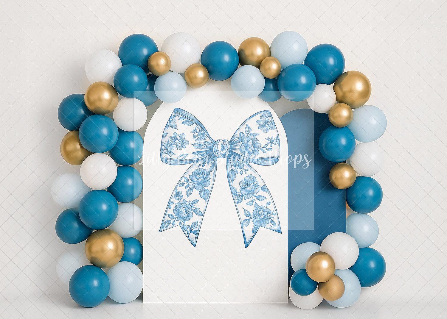 Elegant Blue and White Bow Celebration