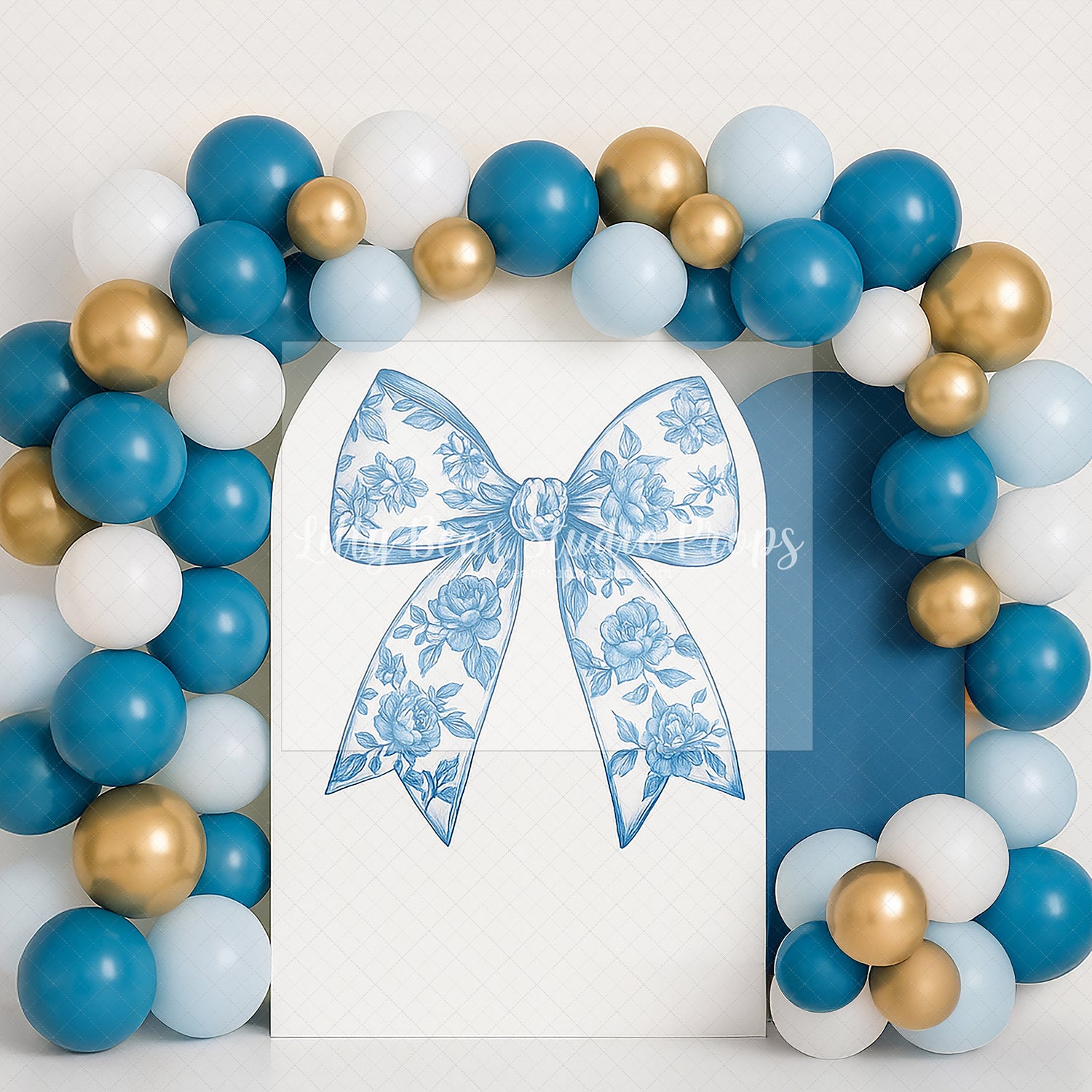 Elegant Blue and White Bow Celebration