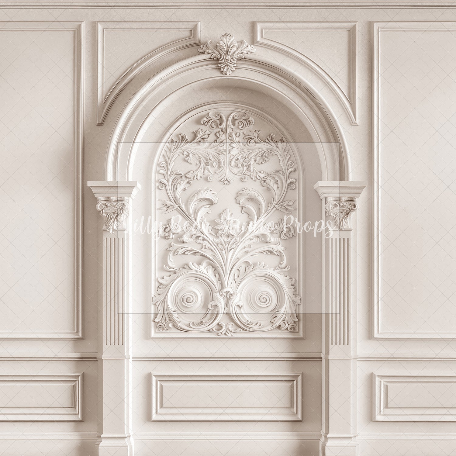 Elizabeth White Wainscotting Wall - Sweep Option - TESTER