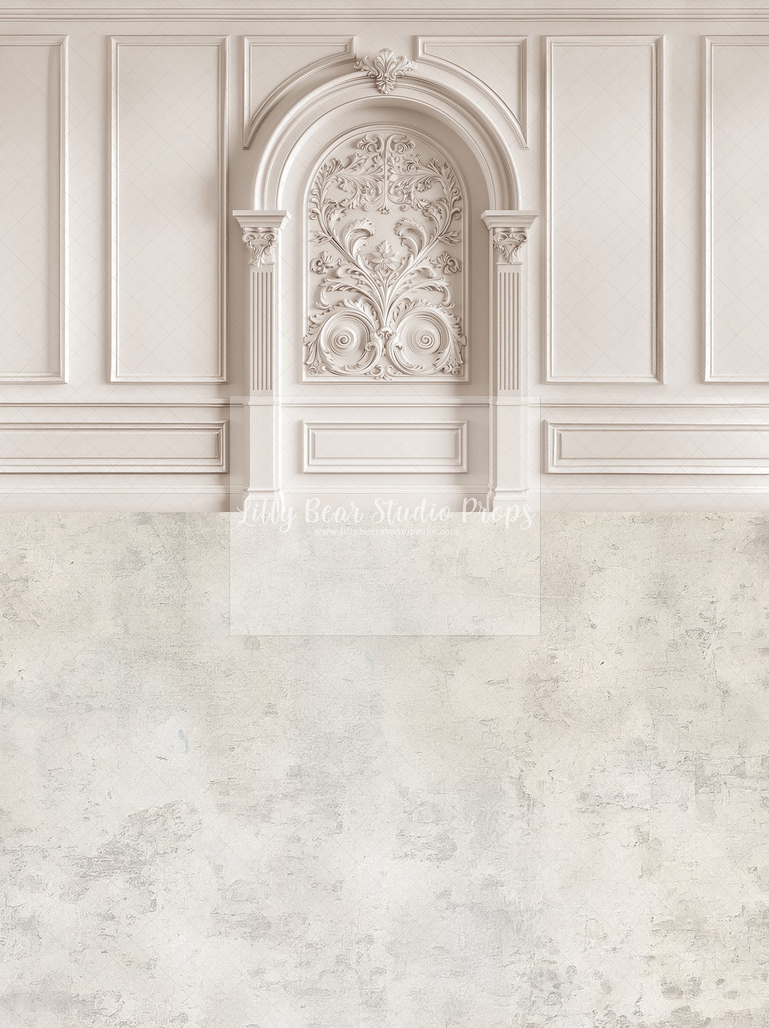 Elizabeth White Wainscotting Wall - Sweep Option - TESTER