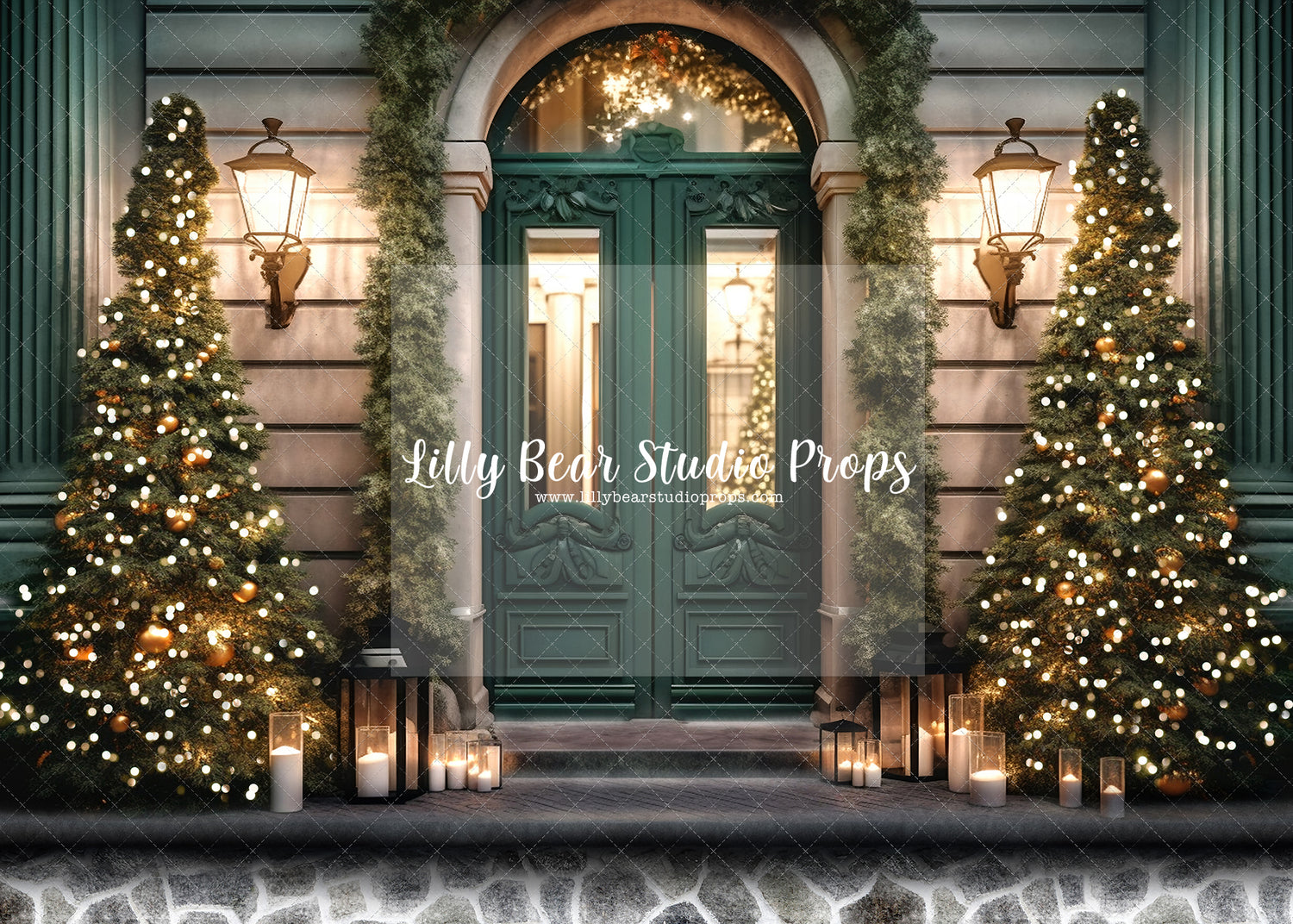 Emerald Christmas Snowy Doors