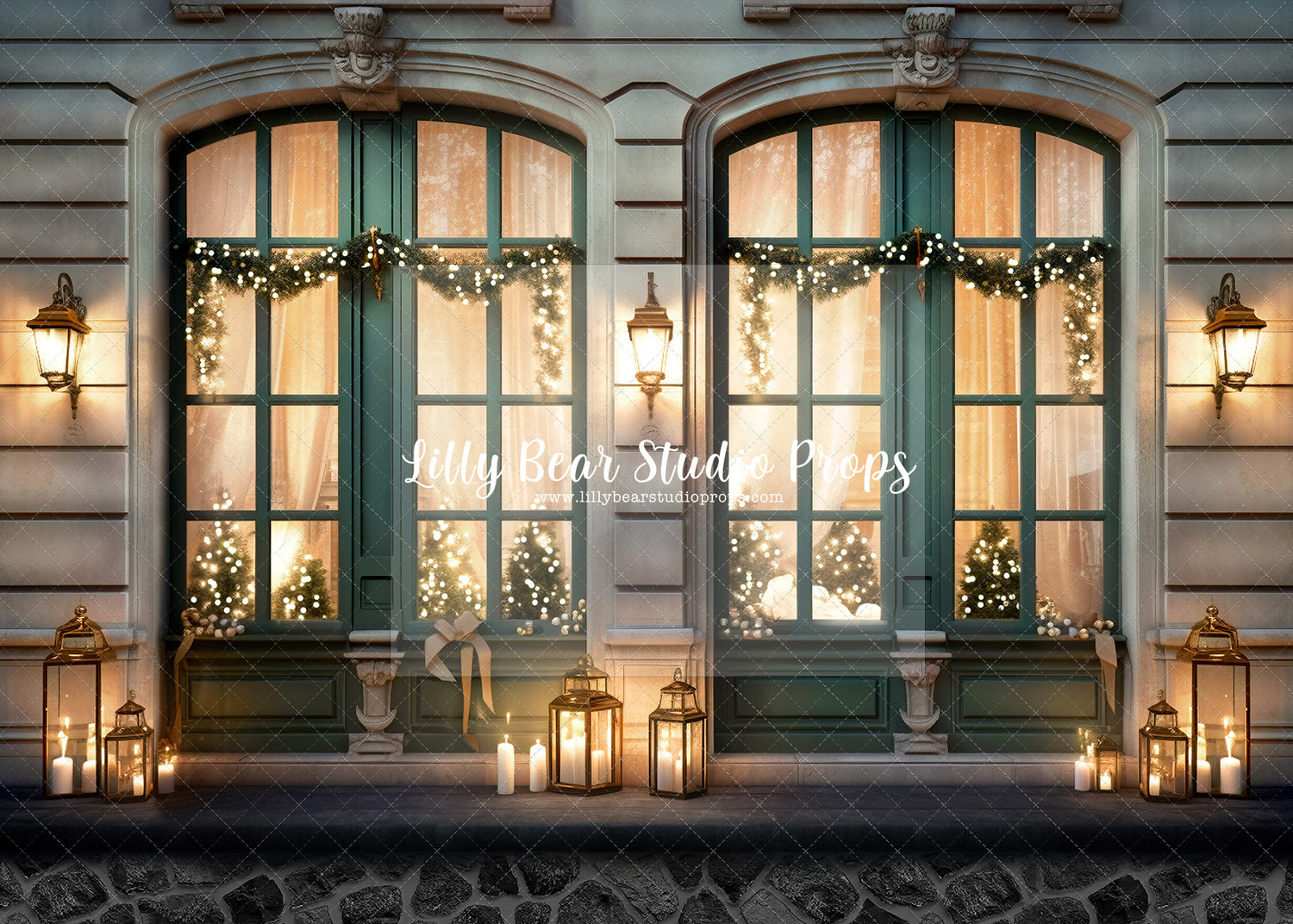 Emerald Christmas Windows