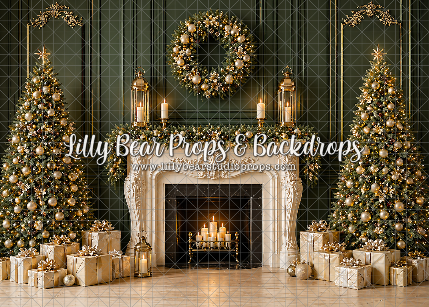 Emerald Holiday Manor Fireplace