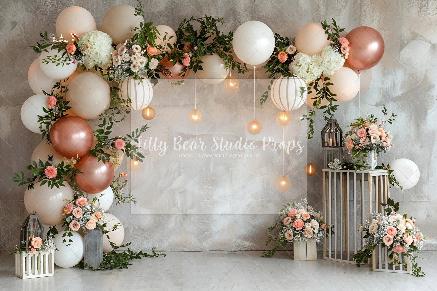 Encanto Designer Blushing Peachy Balloon Arch