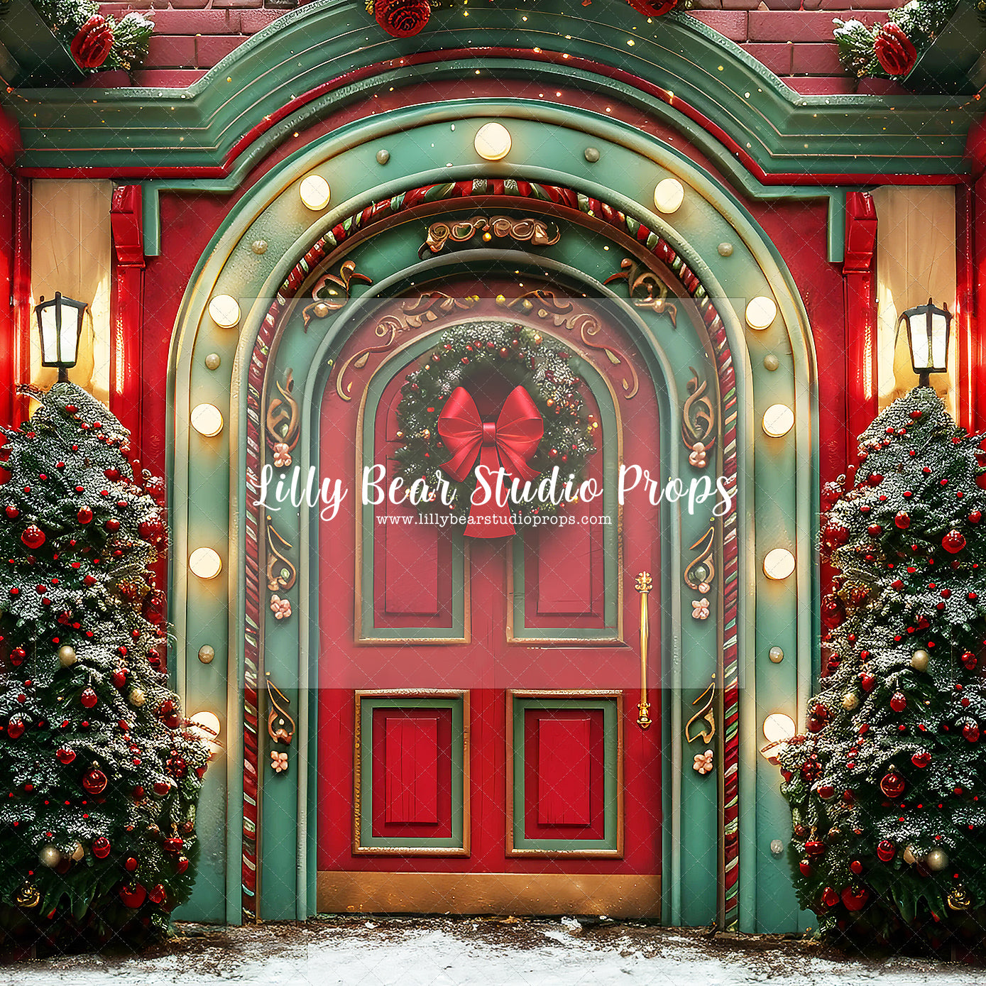 Enchanted Red & Green Archway