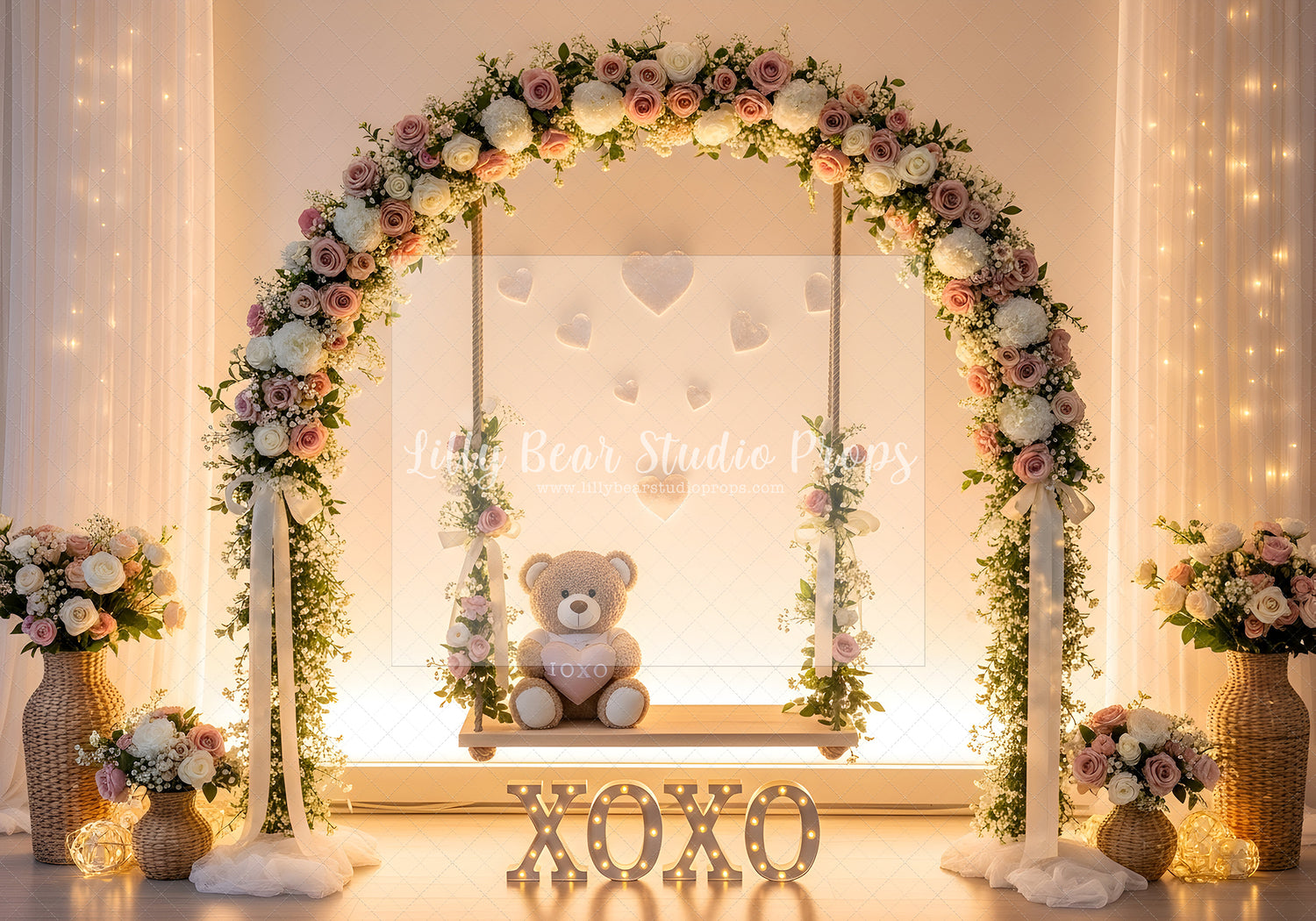Enchanted Rose Teddy Swing Arch