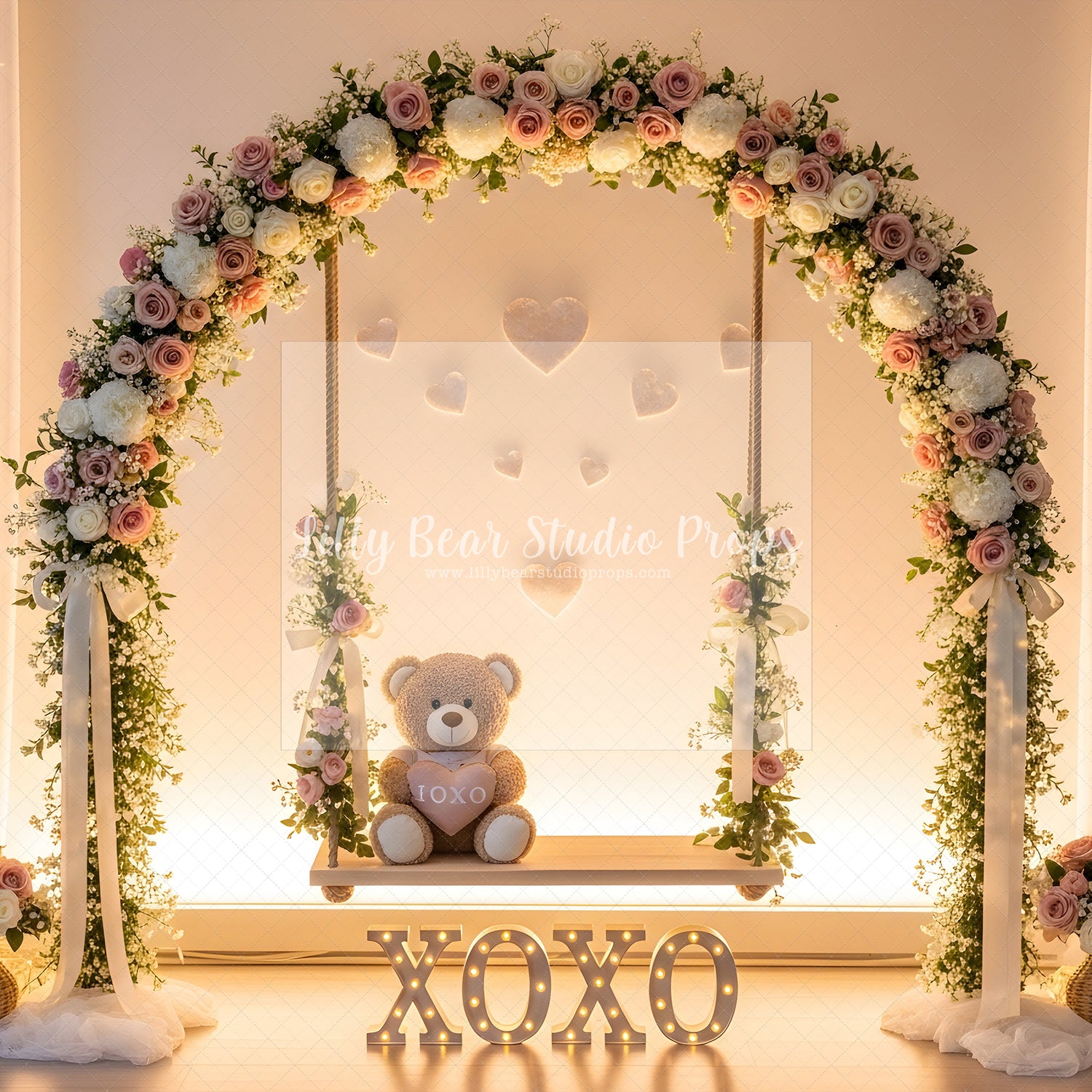 Enchanted Rose Teddy Swing Arch