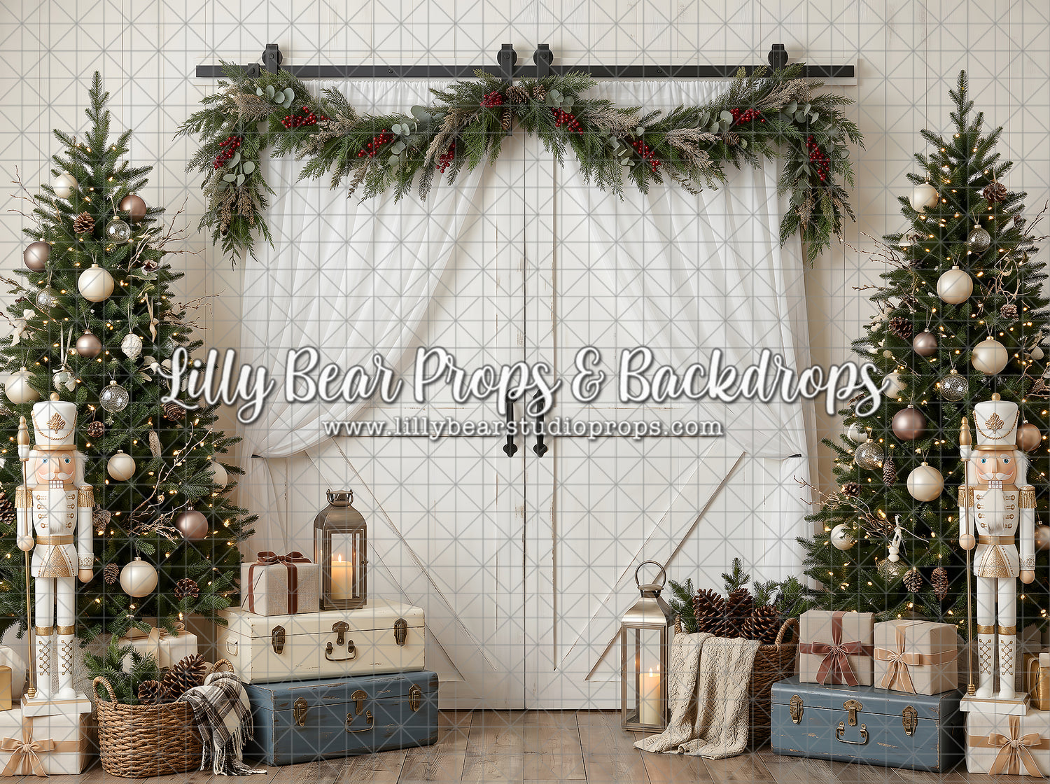 Evergreen Draped Entry