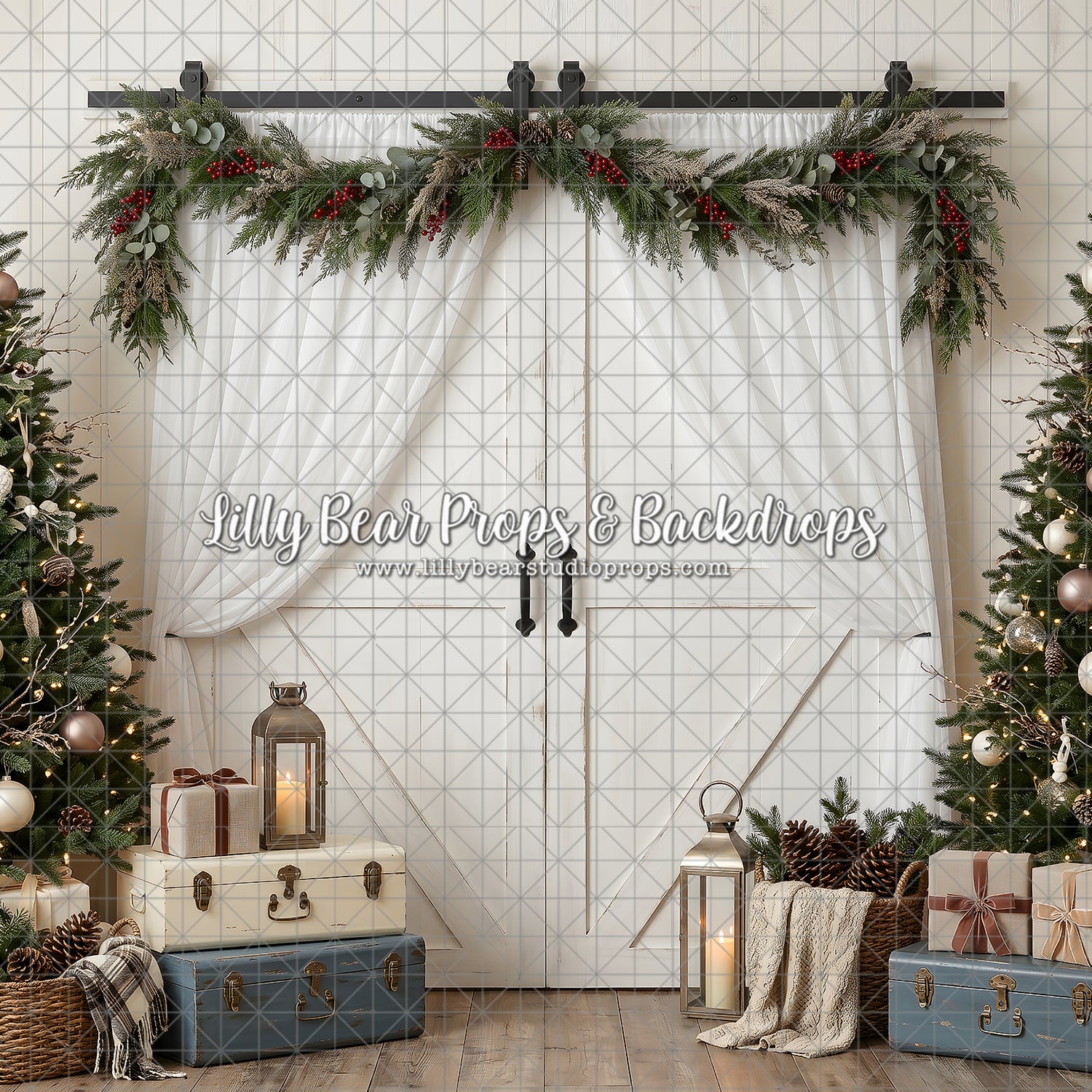 Evergreen Draped Entry