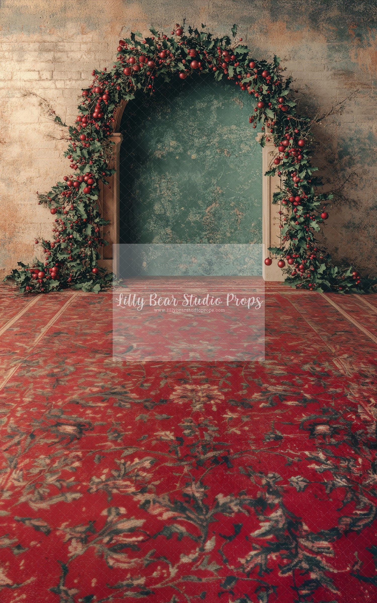 Festive Holly Christmas Arch - Sweep Option