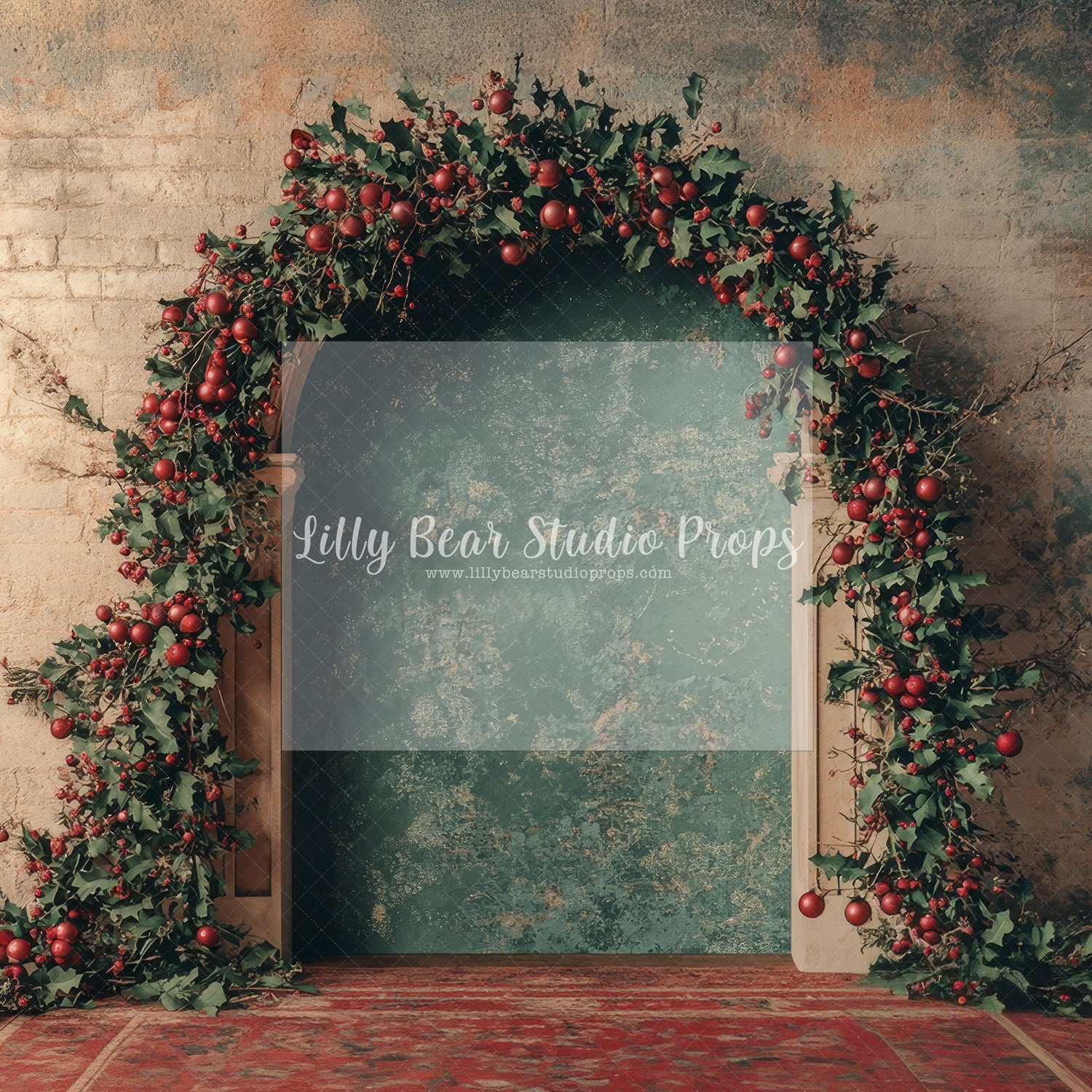 Festive Holly Christmas Arch - Sweep Option