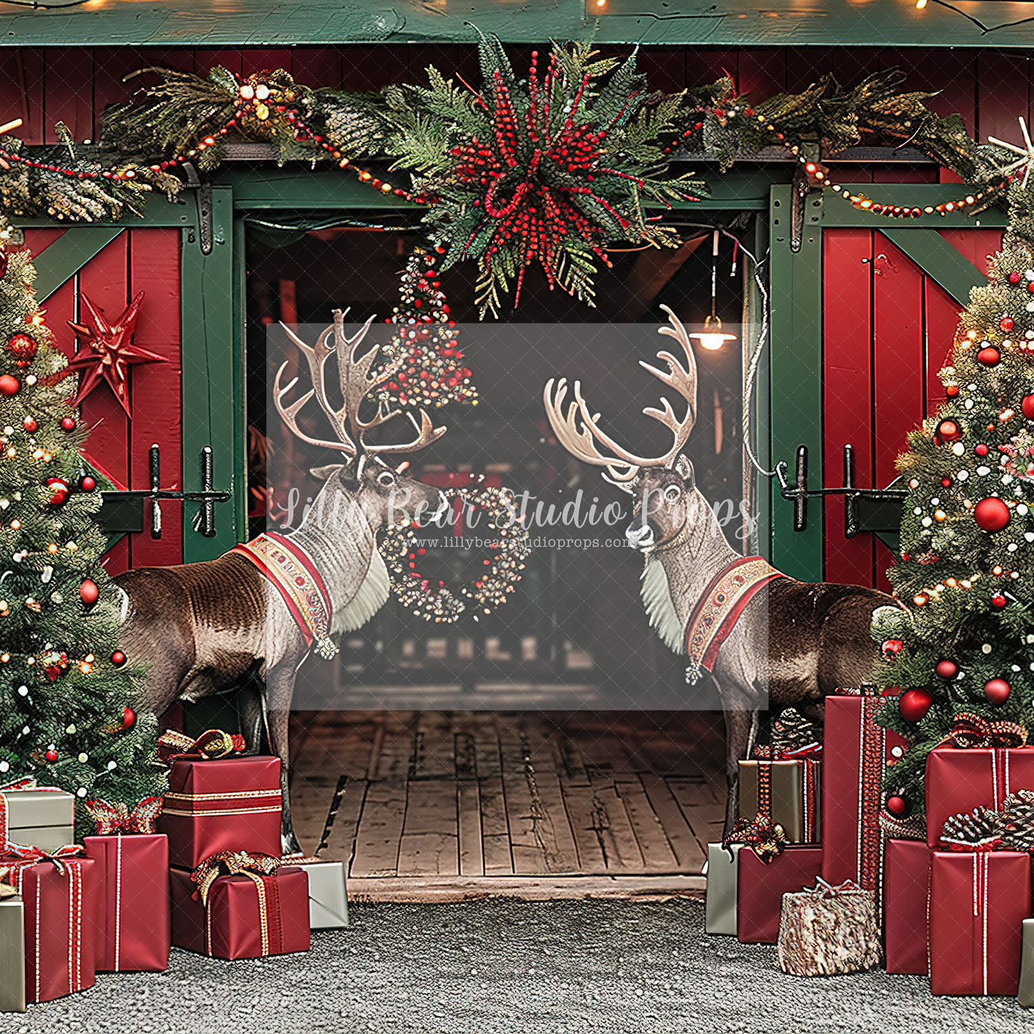 Festive Reindeer Barn