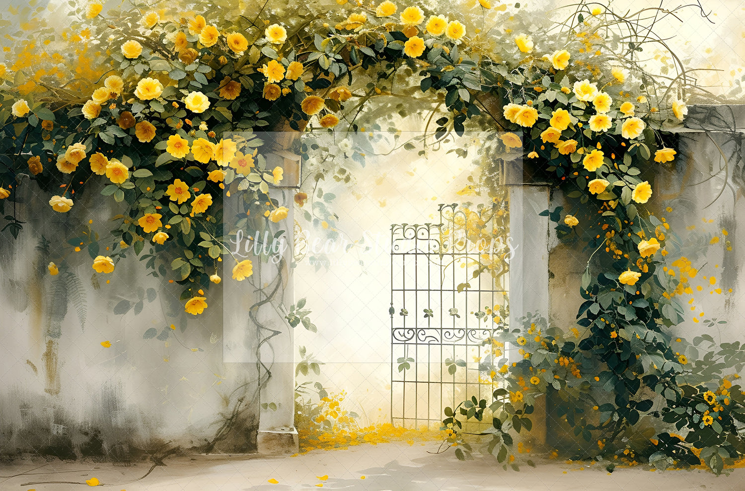 Fiona Yellow Floral Arch