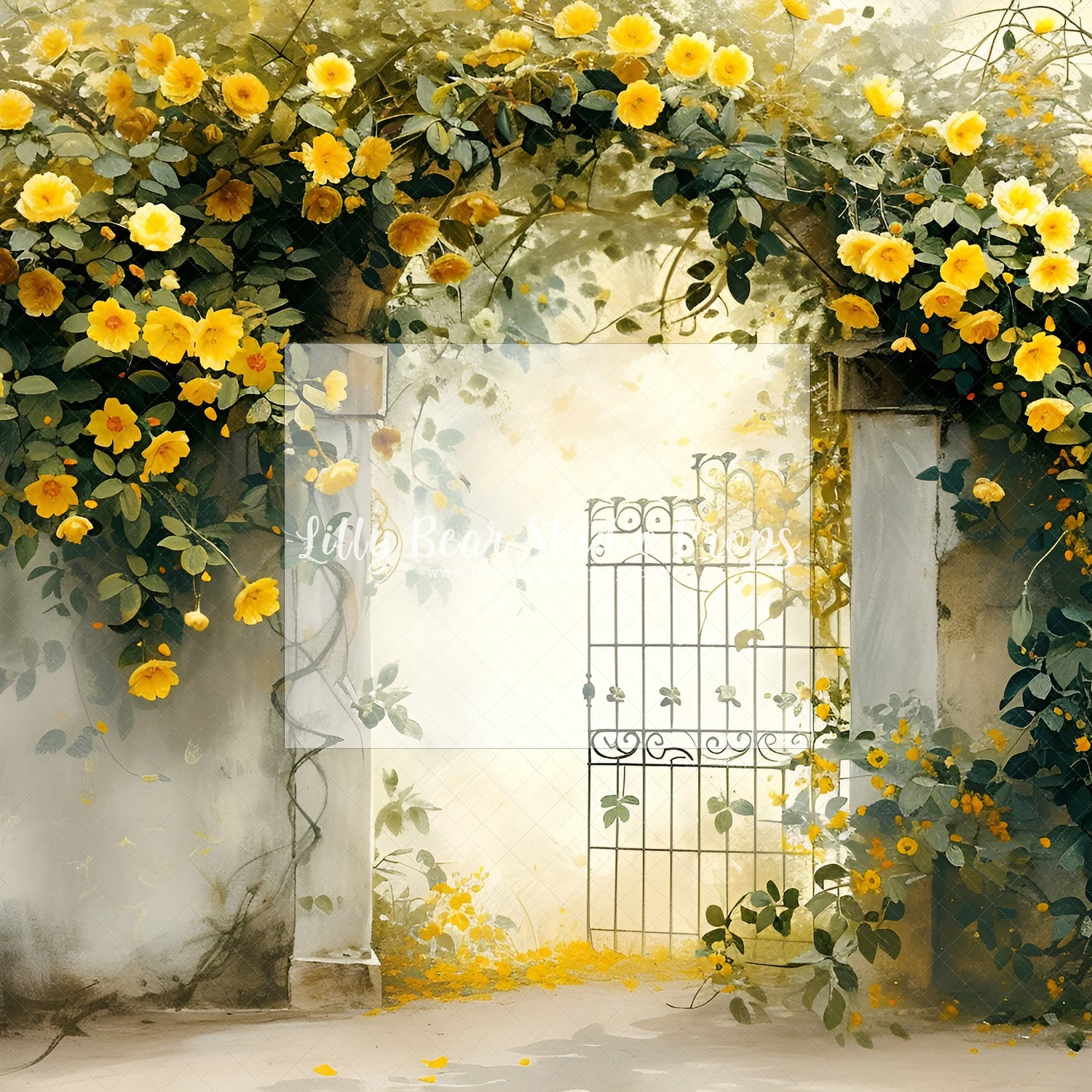 Fiona Yellow Floral Arch