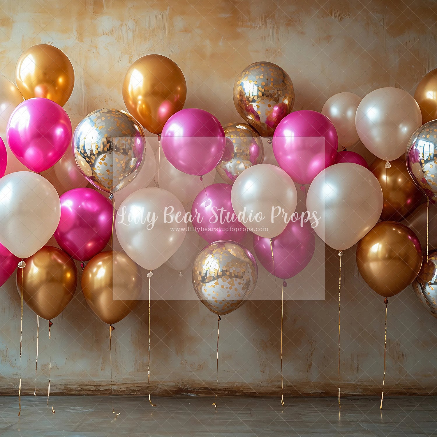 Floating Metallic Balloons