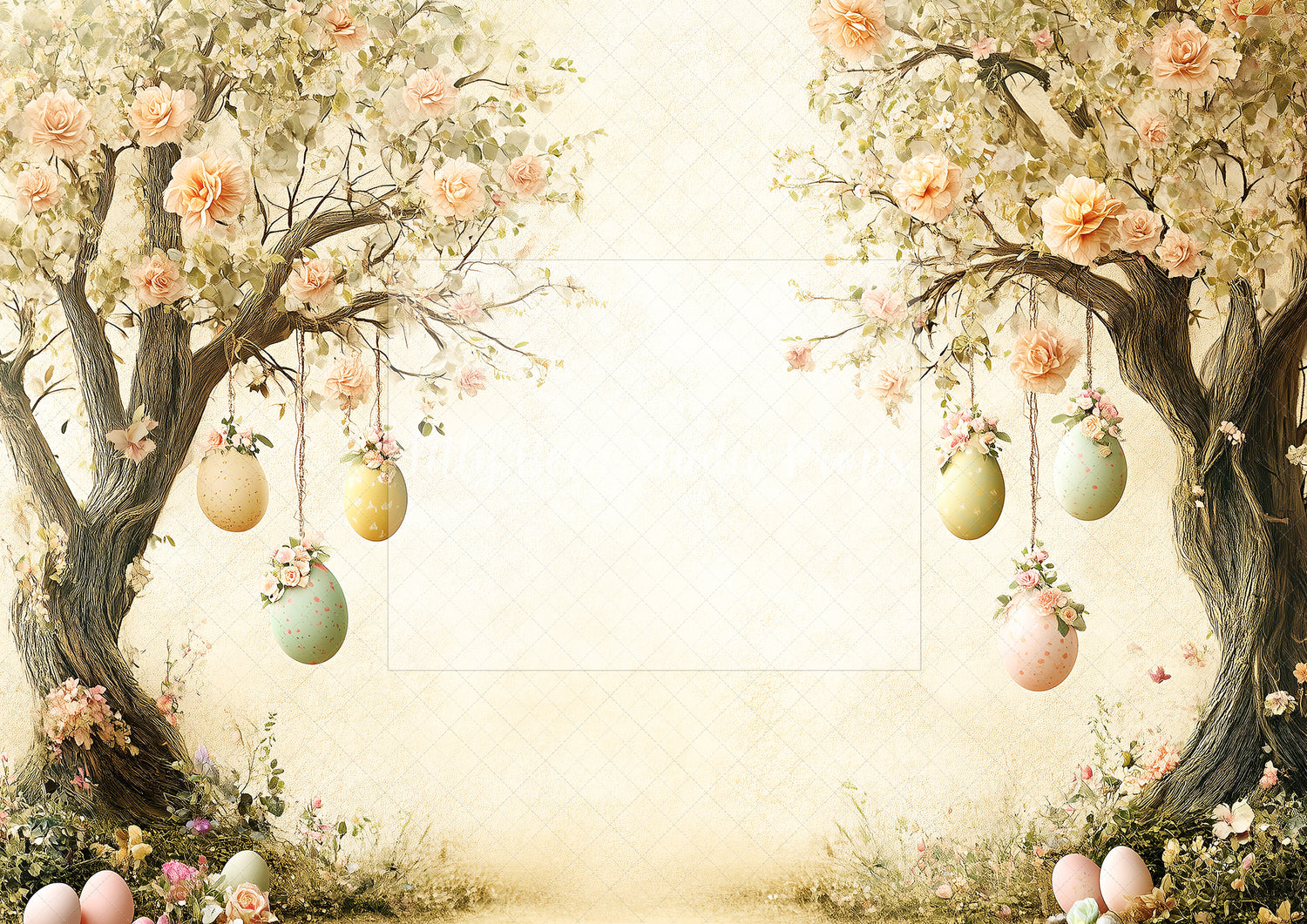 Floral Tree Easter Egg Hanging